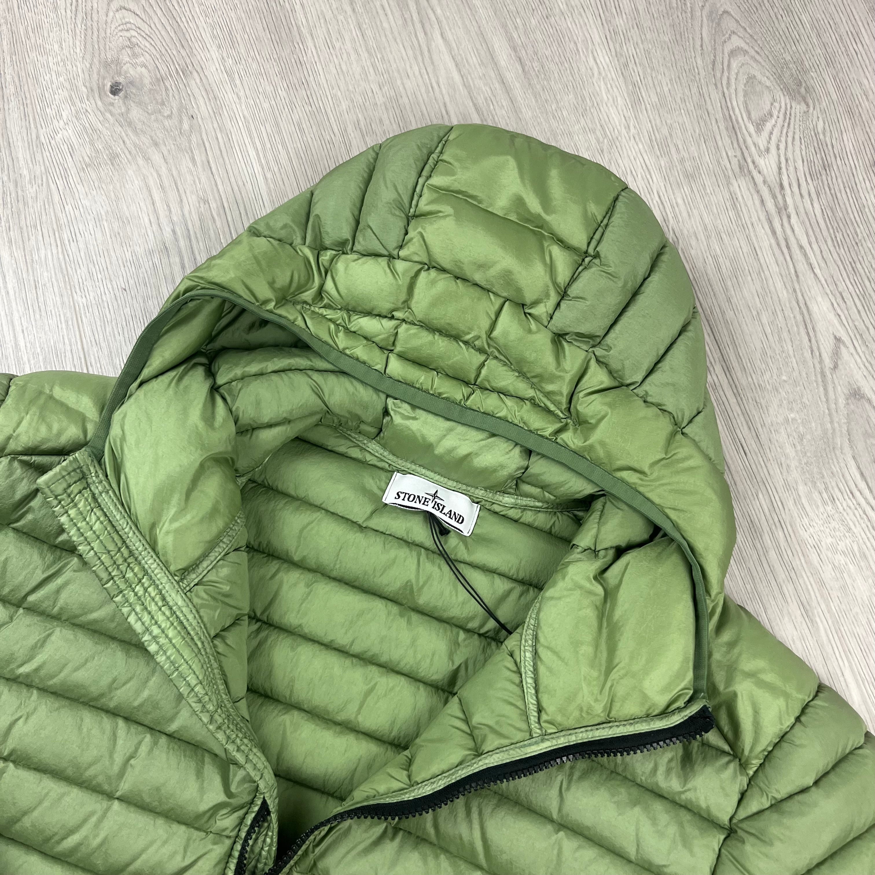 Stone Island Woven Down Jacket - Sage Green