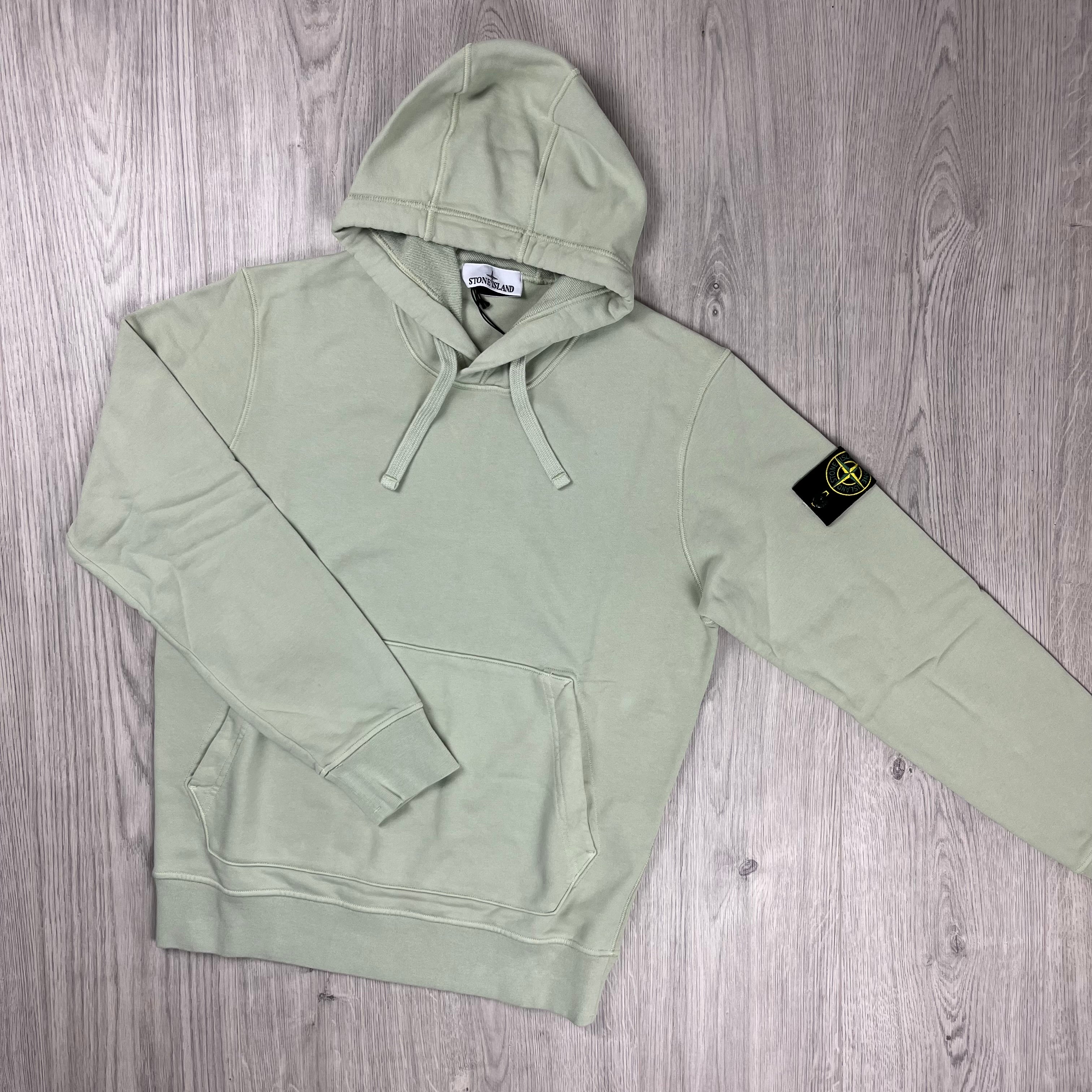 Stone Island Dyed Hoodie - Pistachio