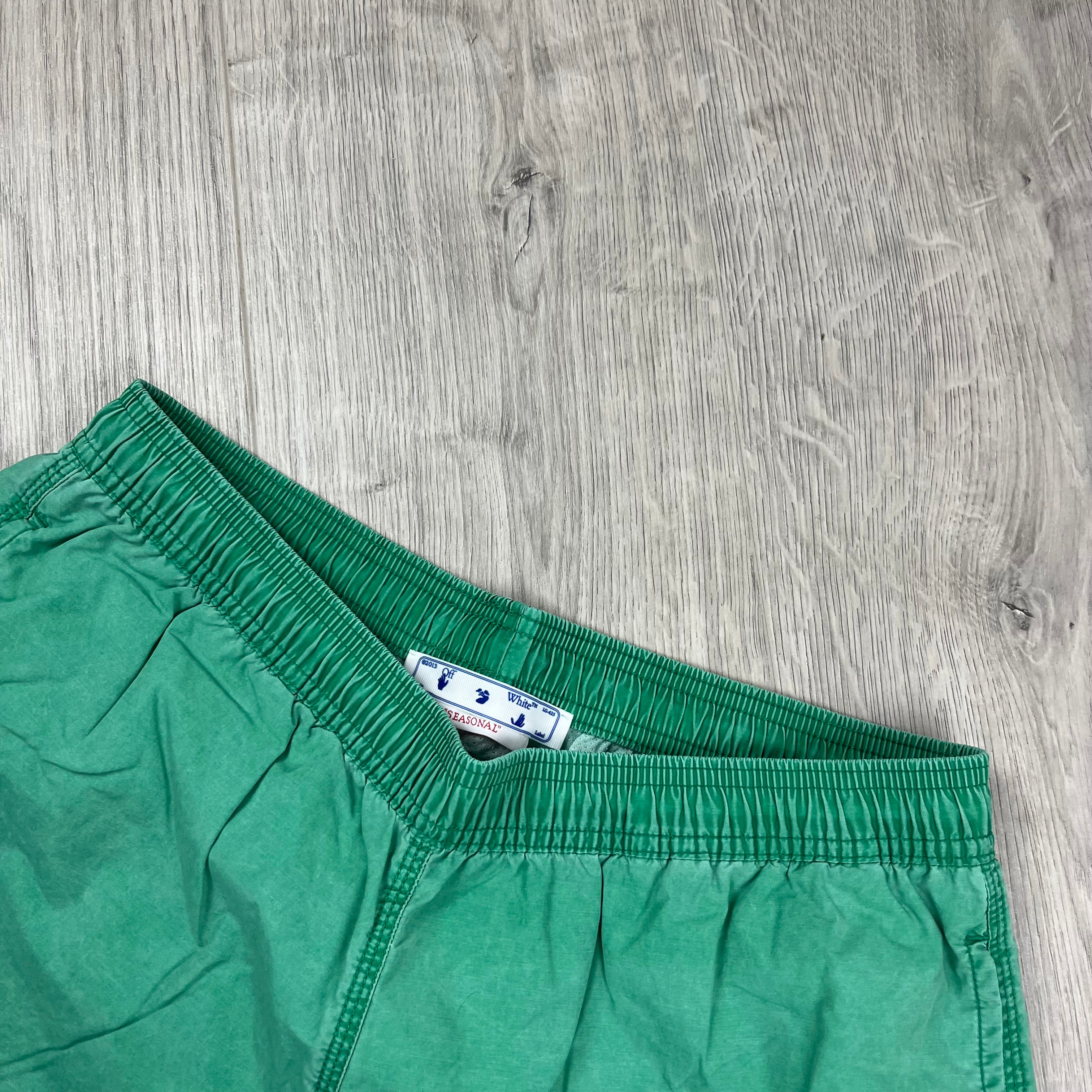 Off-White Swim Shorts - Green