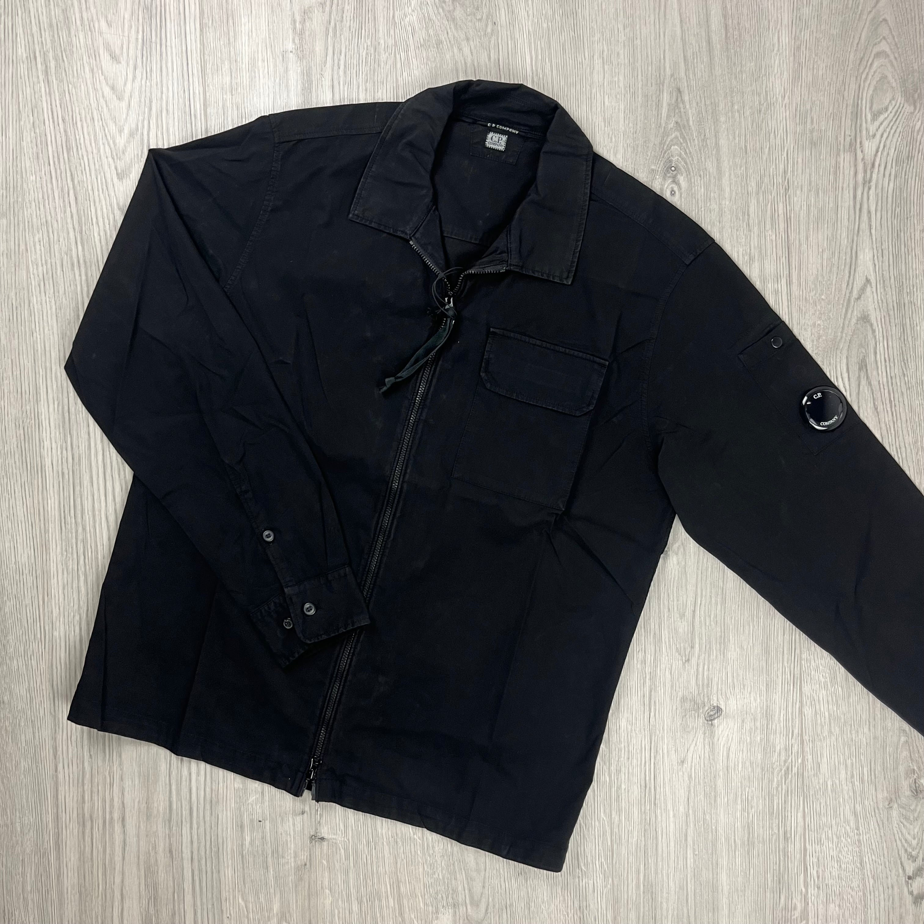 CP Company Zip Overshirt - Black