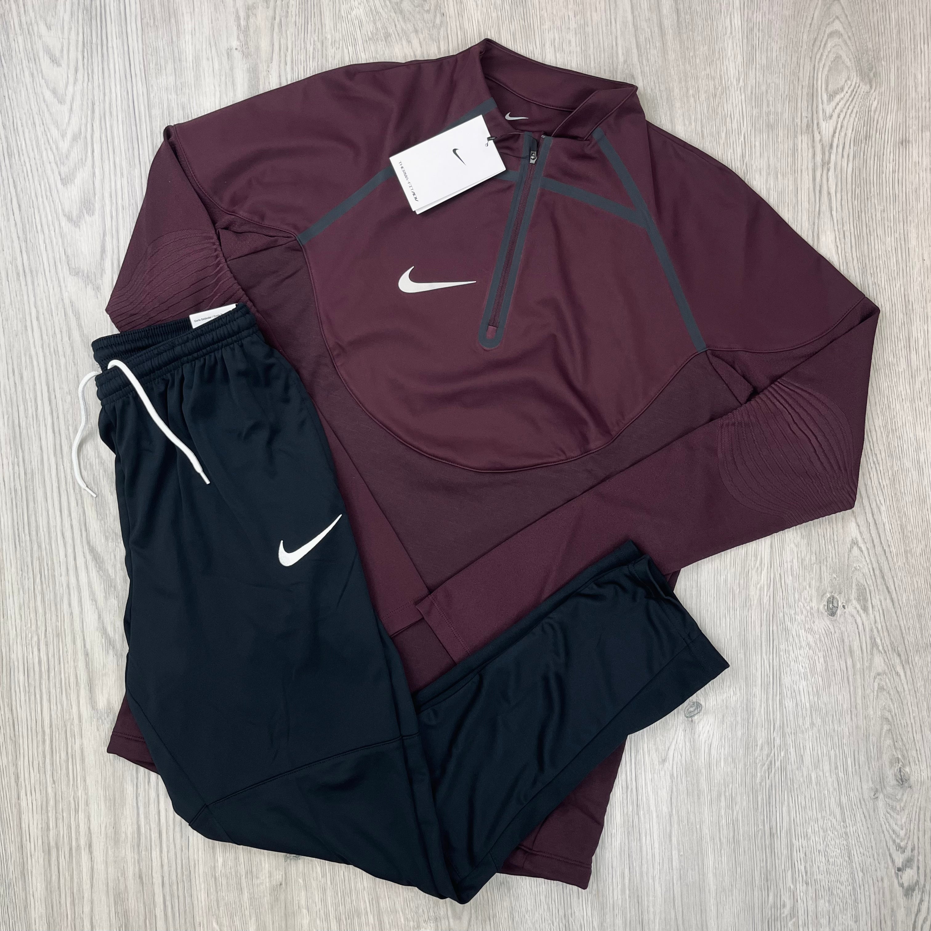 Nike Dri-Fit Tracksuit - Maroon