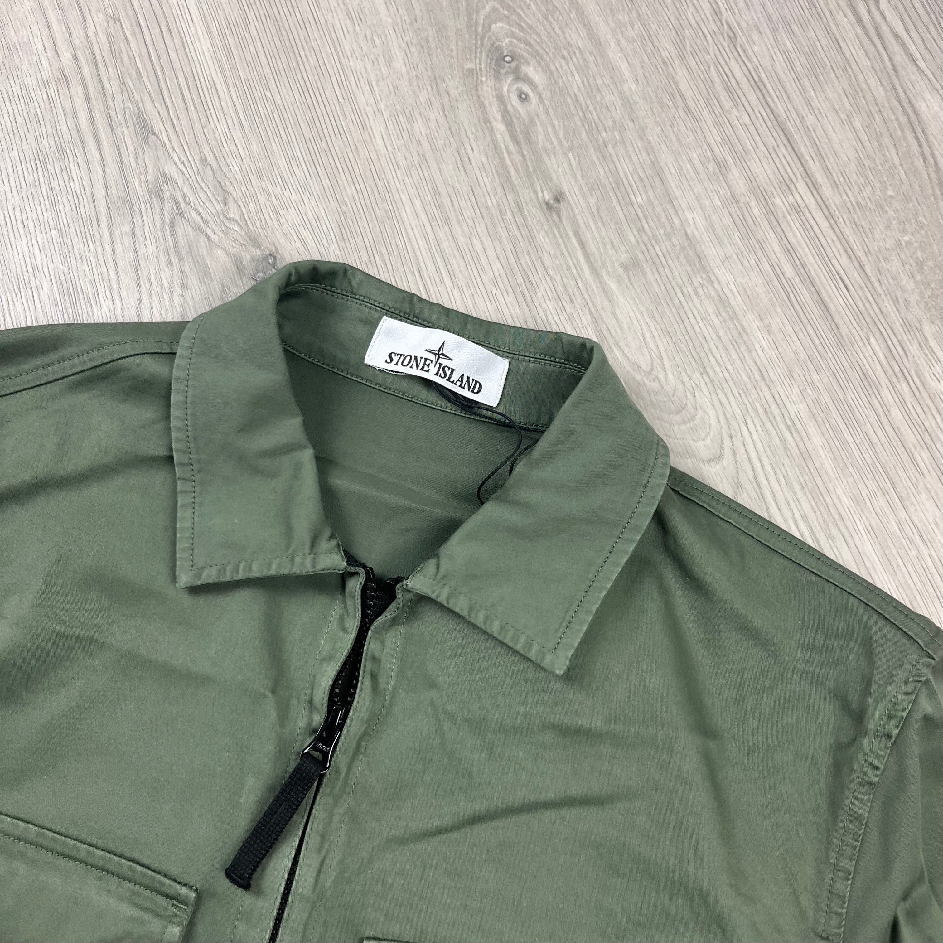 Stone Island Zip Overshirt - Musk