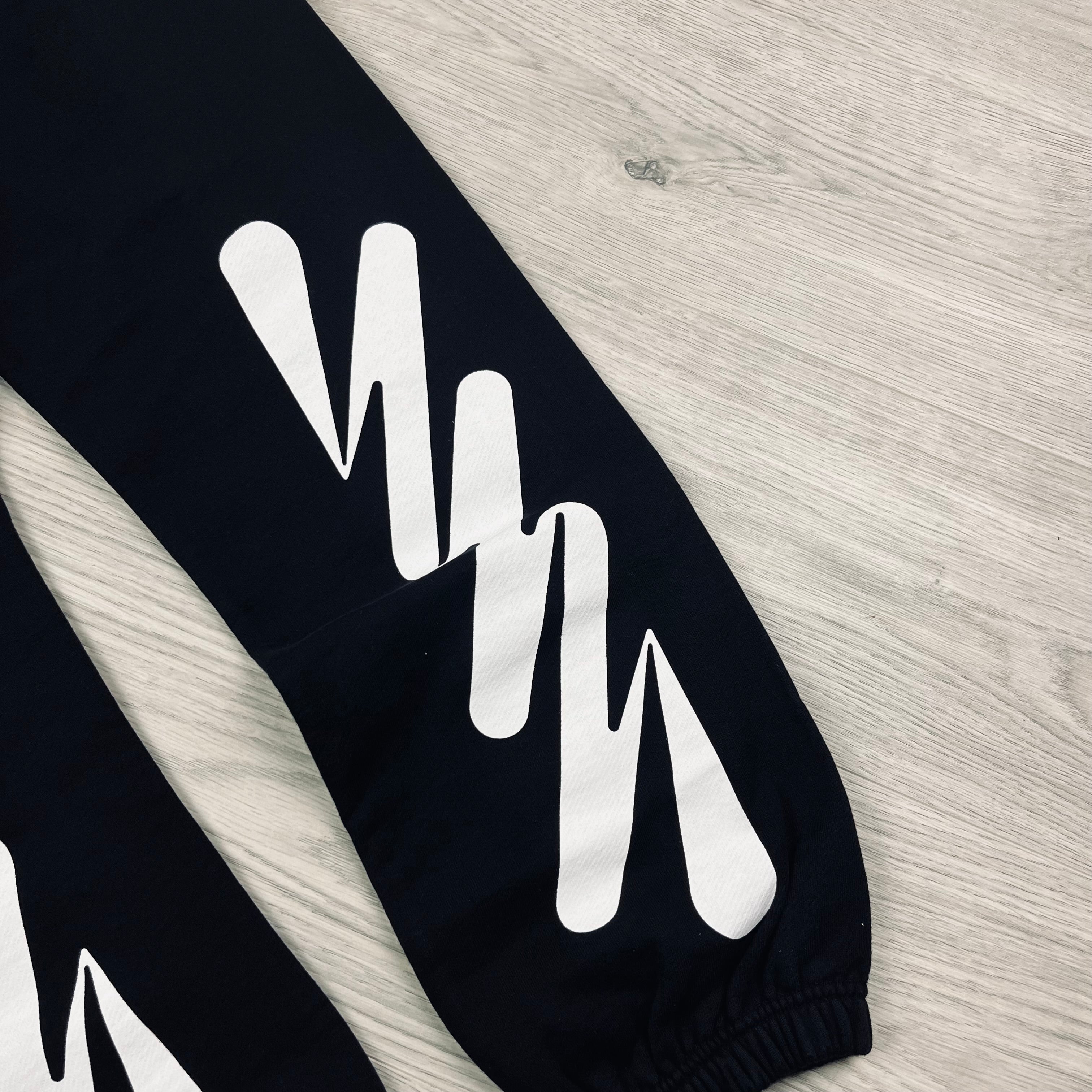 Off-White c/o Virgil Abloh Wave Sweatpants in Black. On sale at Open Attire.