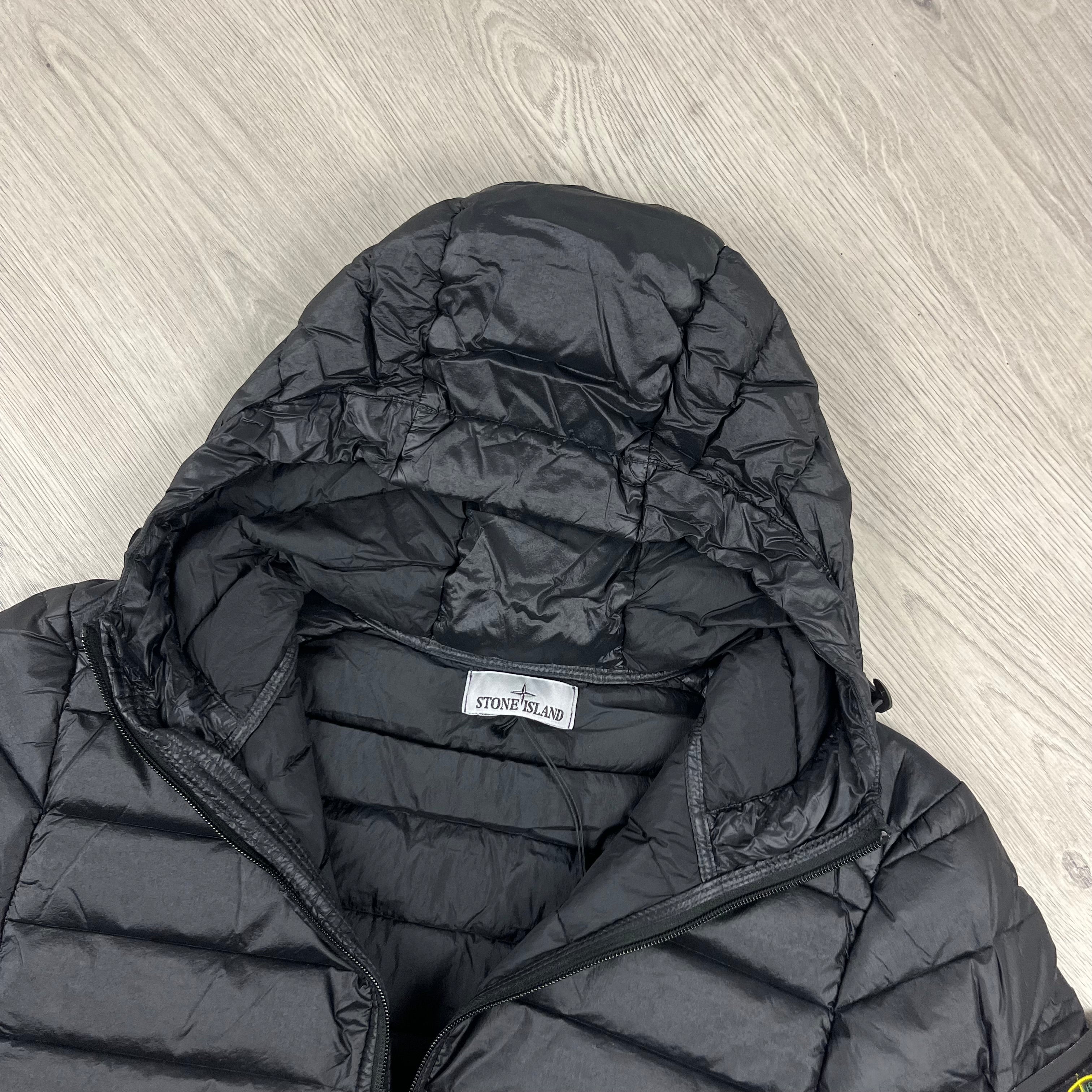 Stone Island Woven Down Jacket - Black