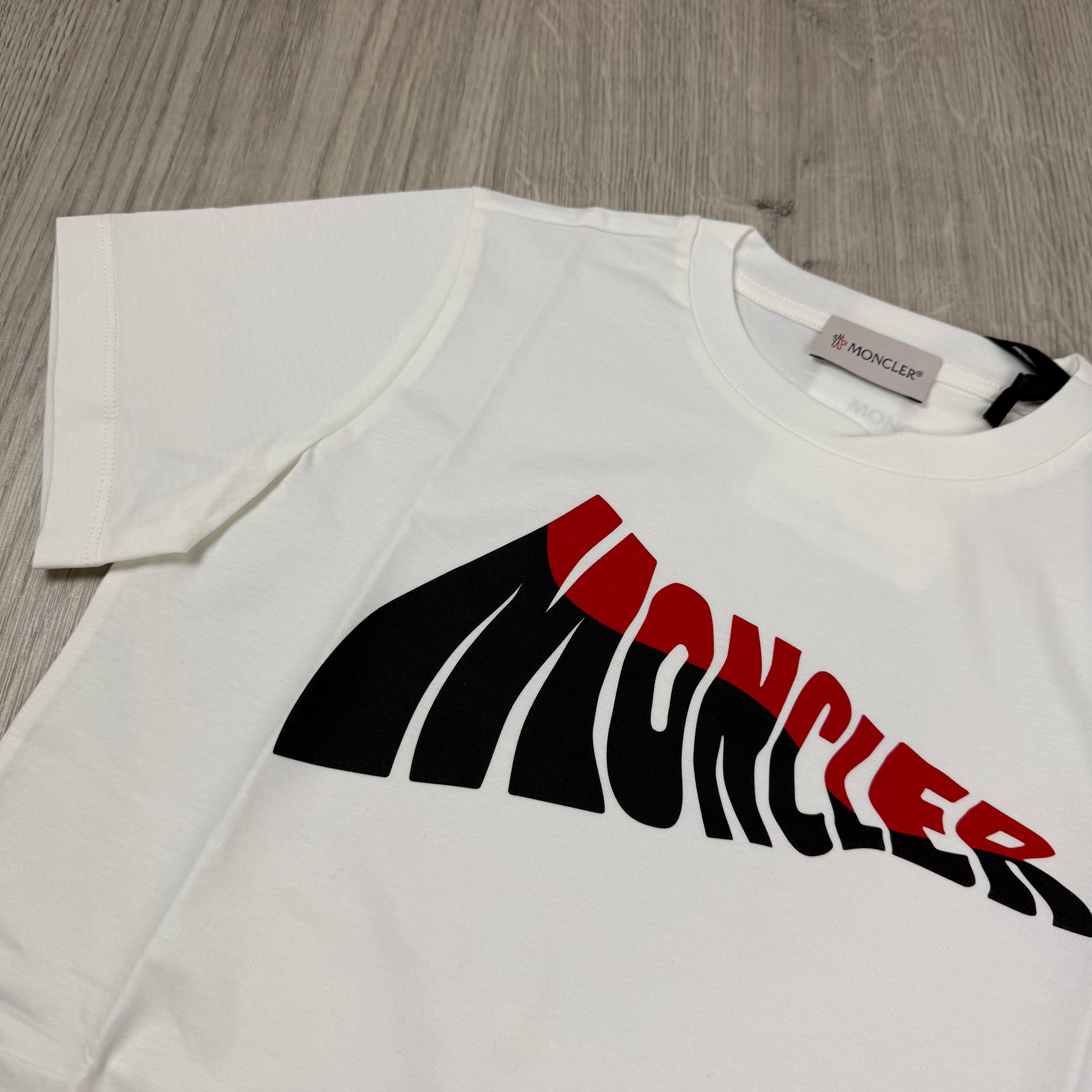 Moncler Junior Wave T-Shirt - White