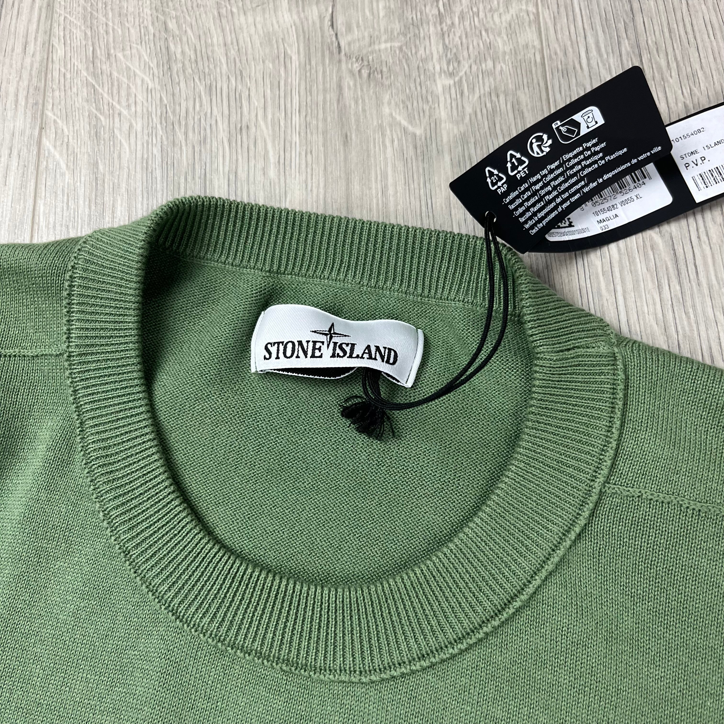 Stone Island Knit Sweatshirt - Sage Green