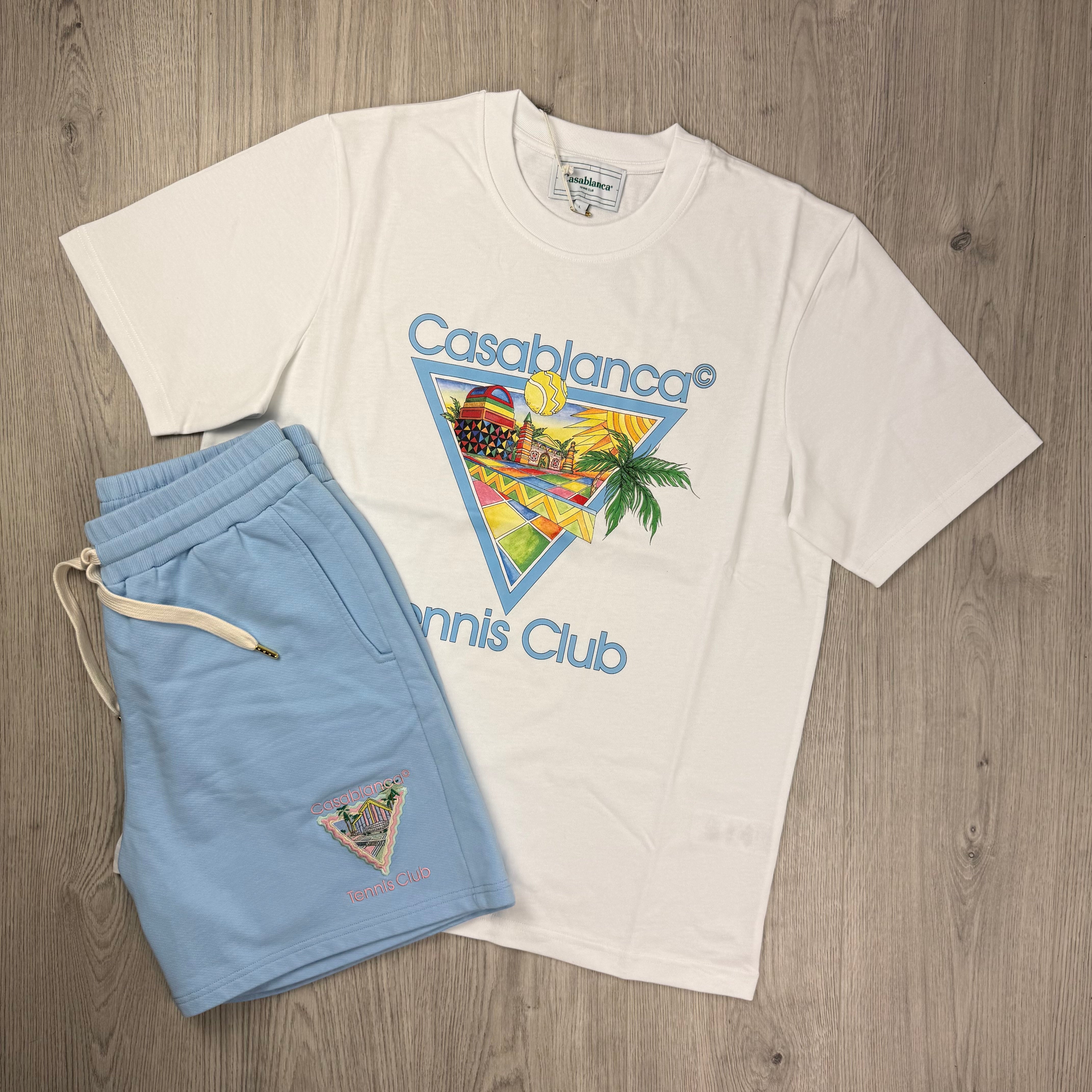 Casablanca 'Tennis Club' Set - Pale Blue