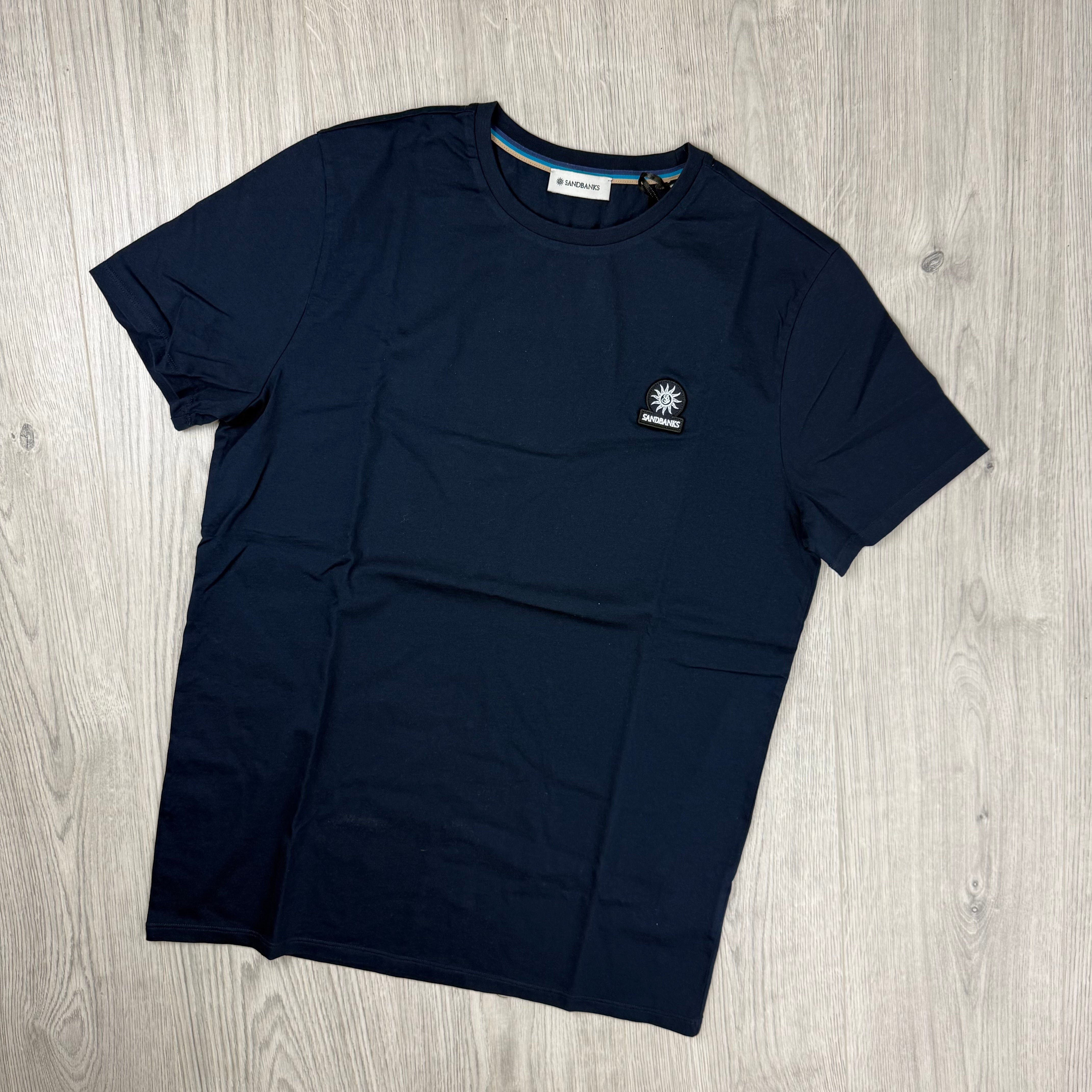 Sandbanks Badge Logo T-Shirt - Navy