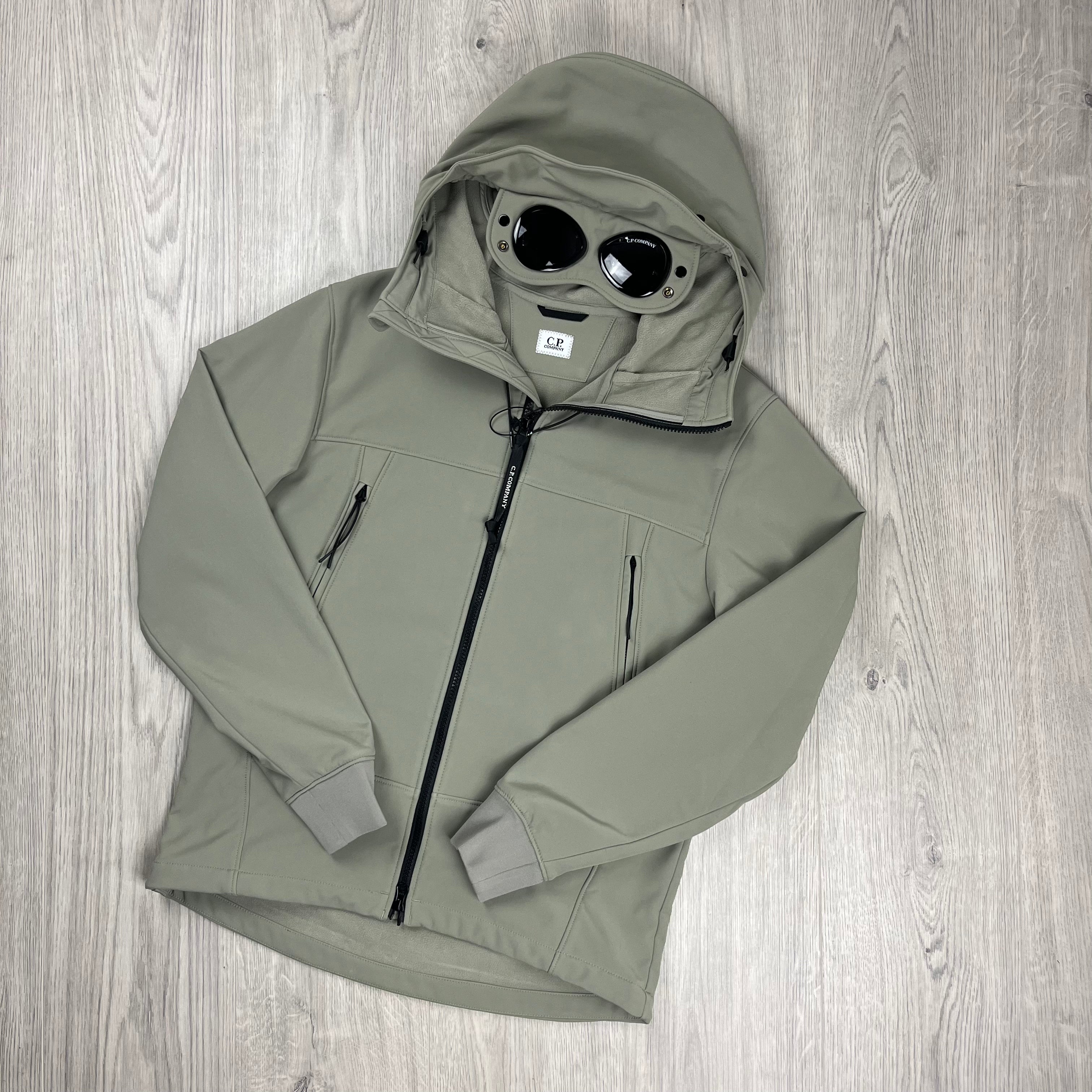 CP Company Shell Goggle Jacket - Sage