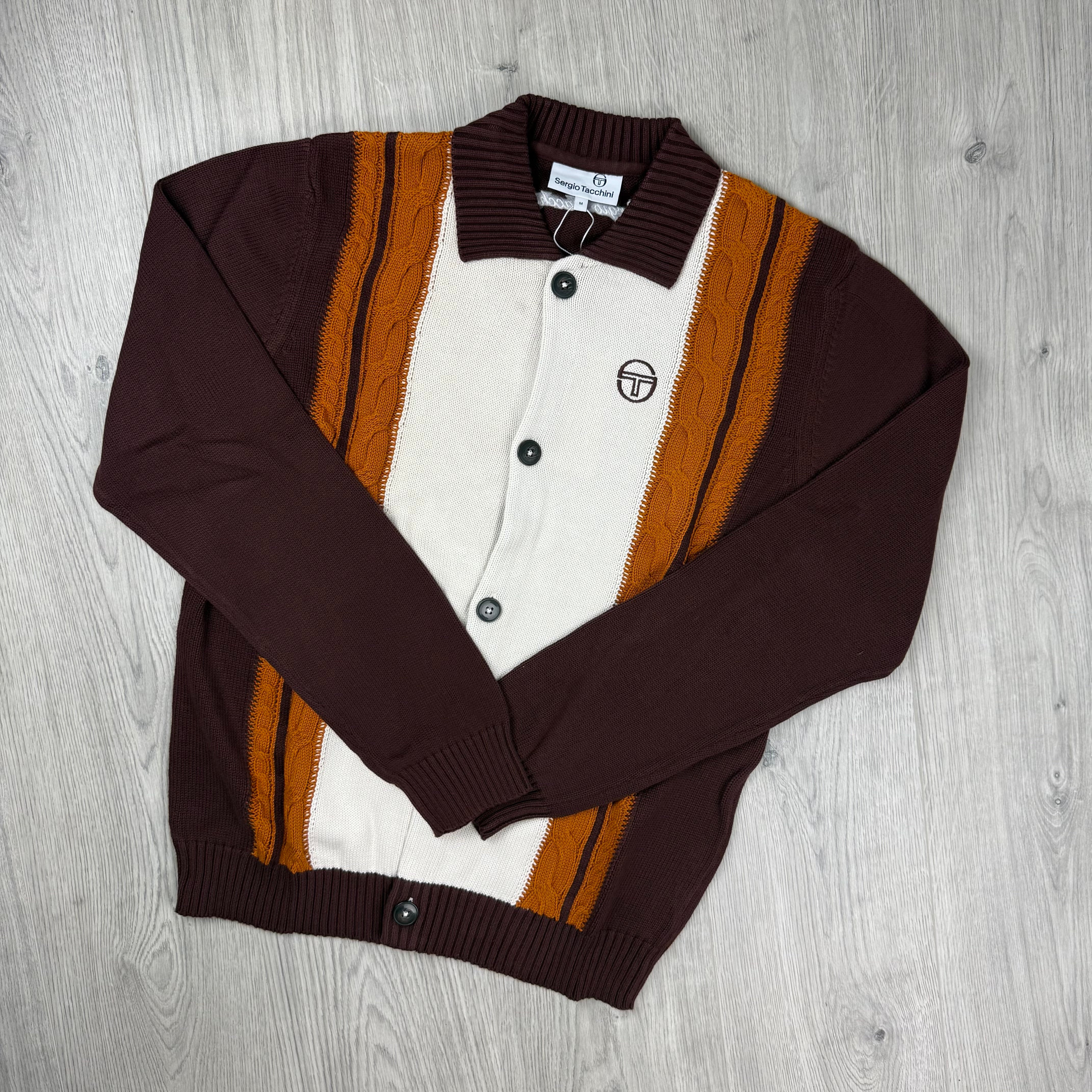 Sergio Tacchini 'Bruni' Knit Track Jacket - Bitter Chocolate