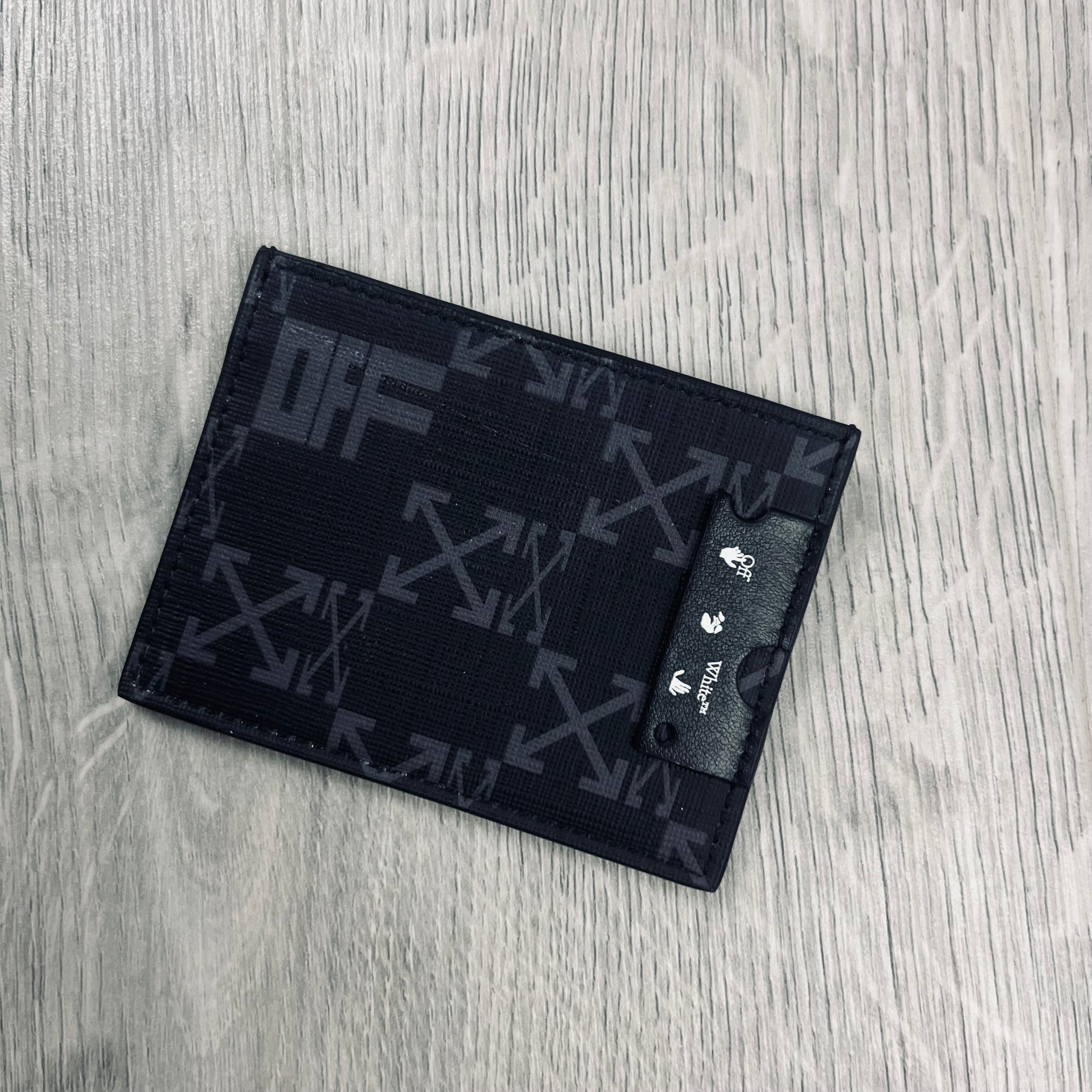 Off-White Leather Cardholder - Black