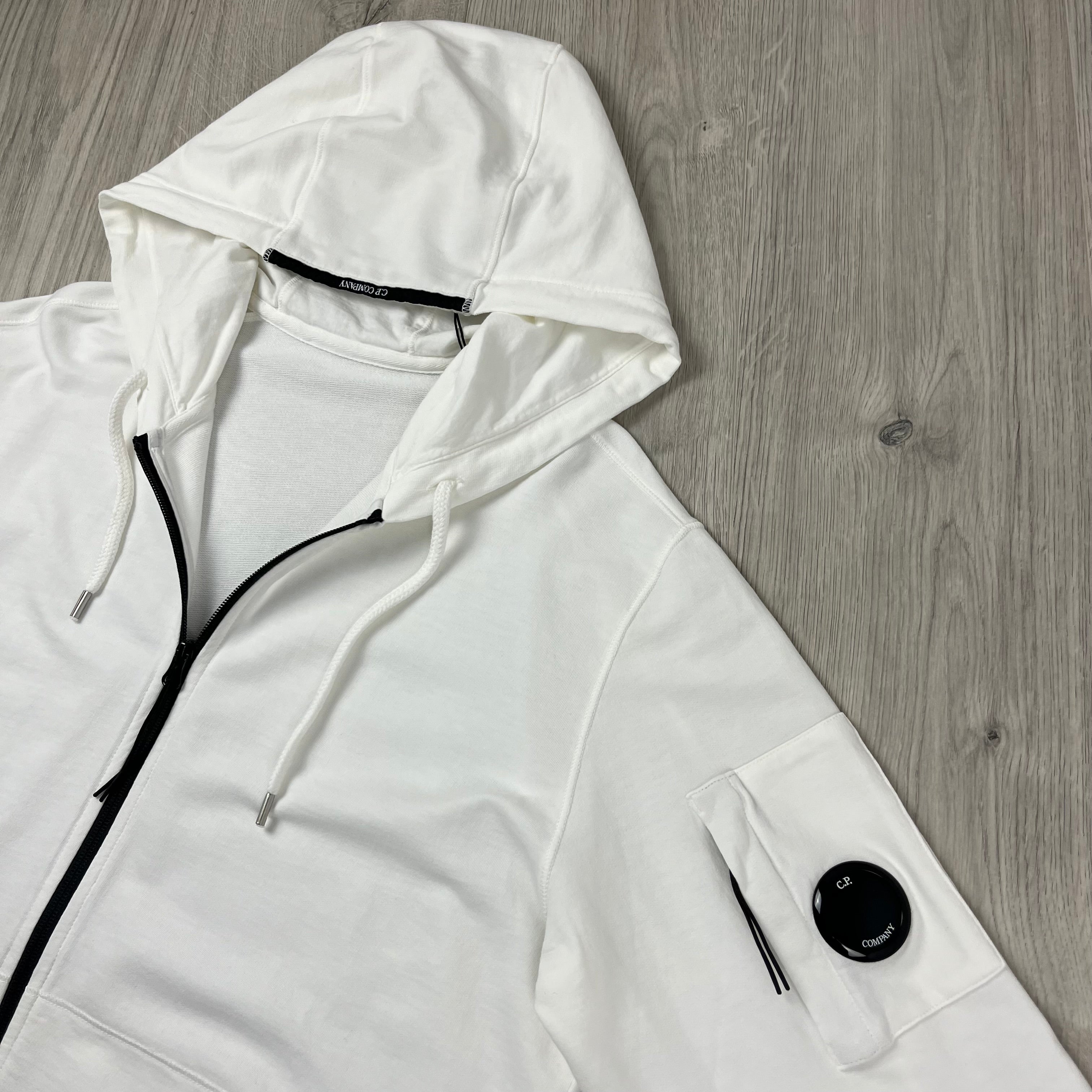 CP Company Zip Hoodie - White