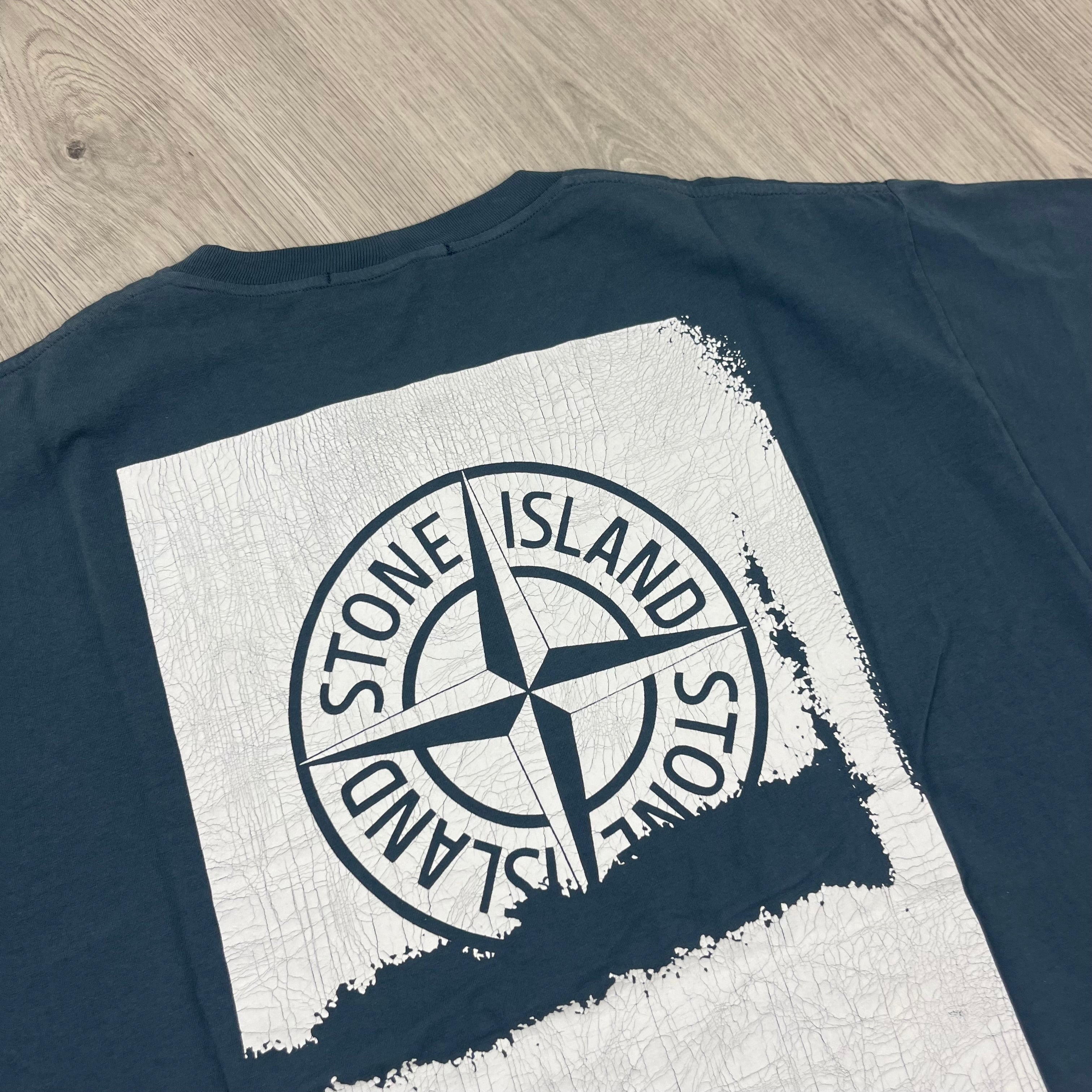 Stone Island Printed T-Shirt - Avio Blue