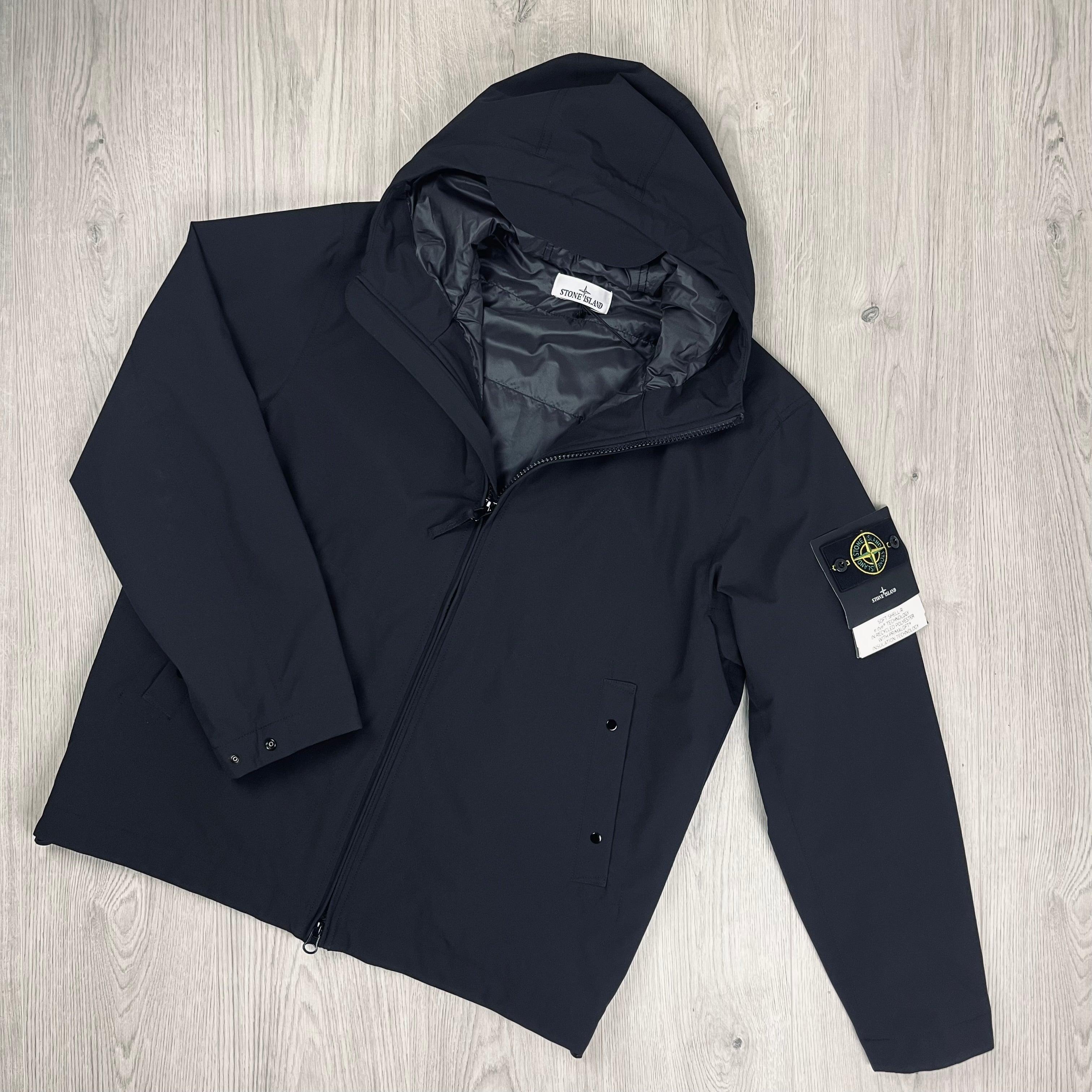 Stone Island Primaloft Padded Shell Jacket in Black. On sale at Open Attire.