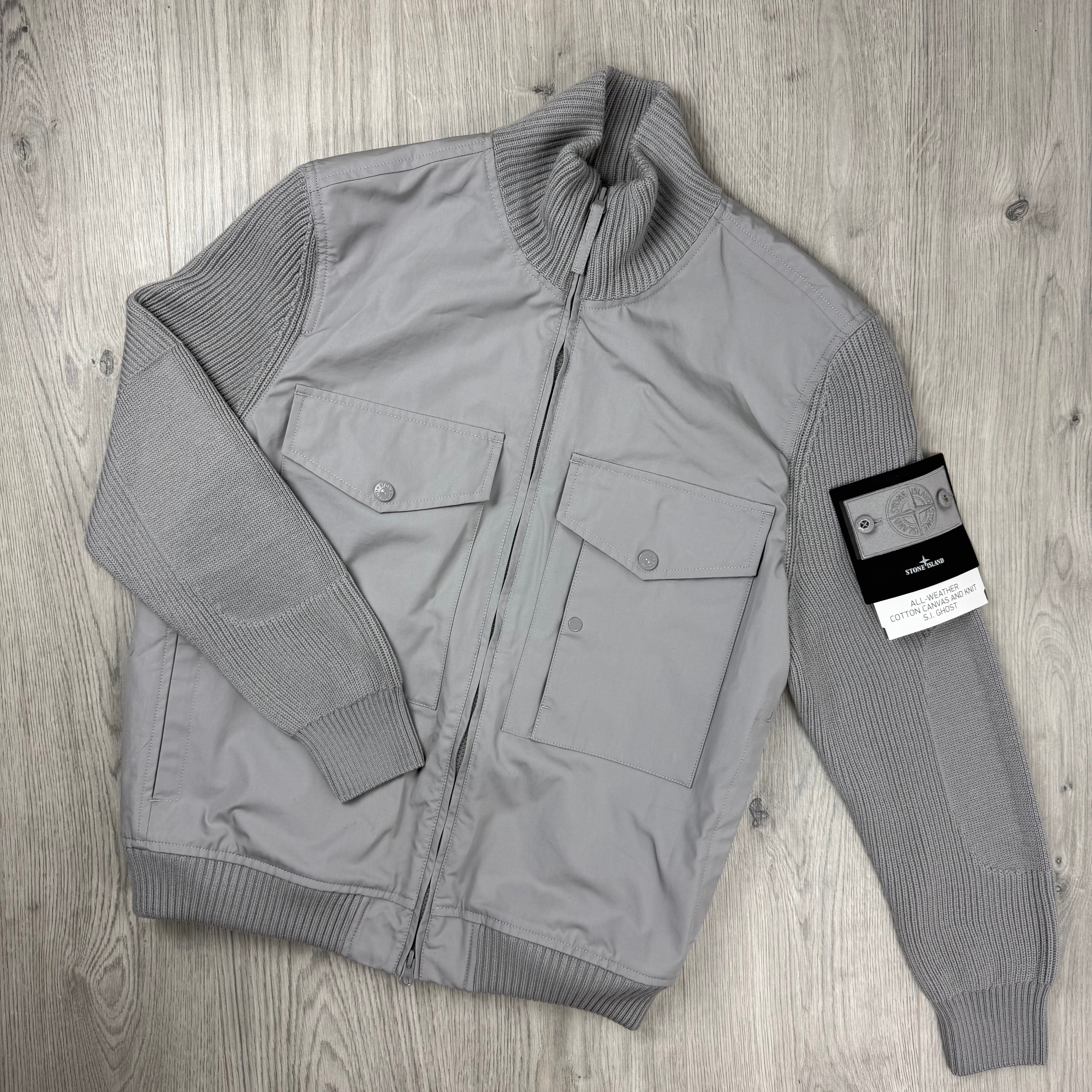 Stone Island Ghost Hybrid Knit Jacket - Dust Grey