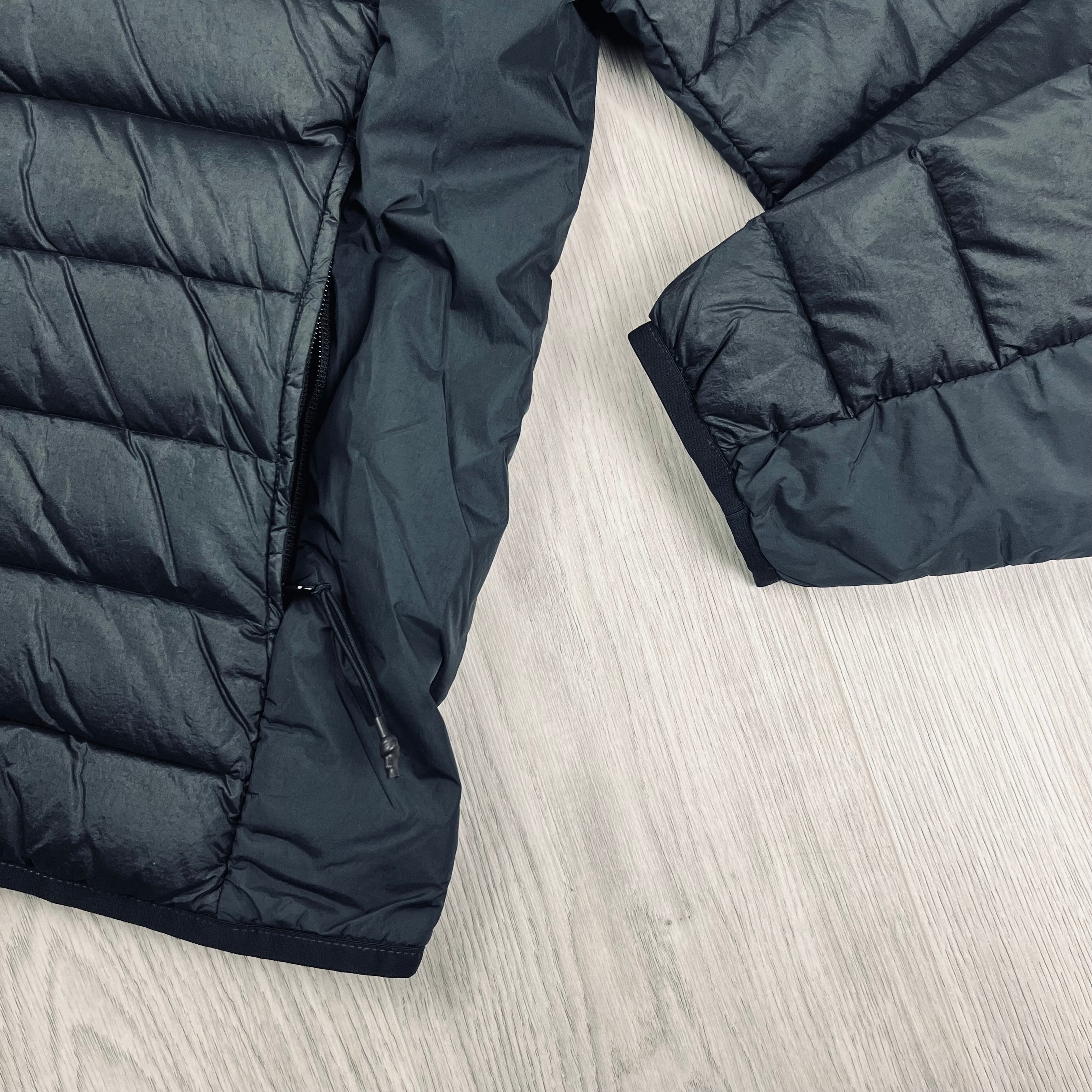 Stone Island Loom Woven Down Jacket in Black. On sale at Open Attire.