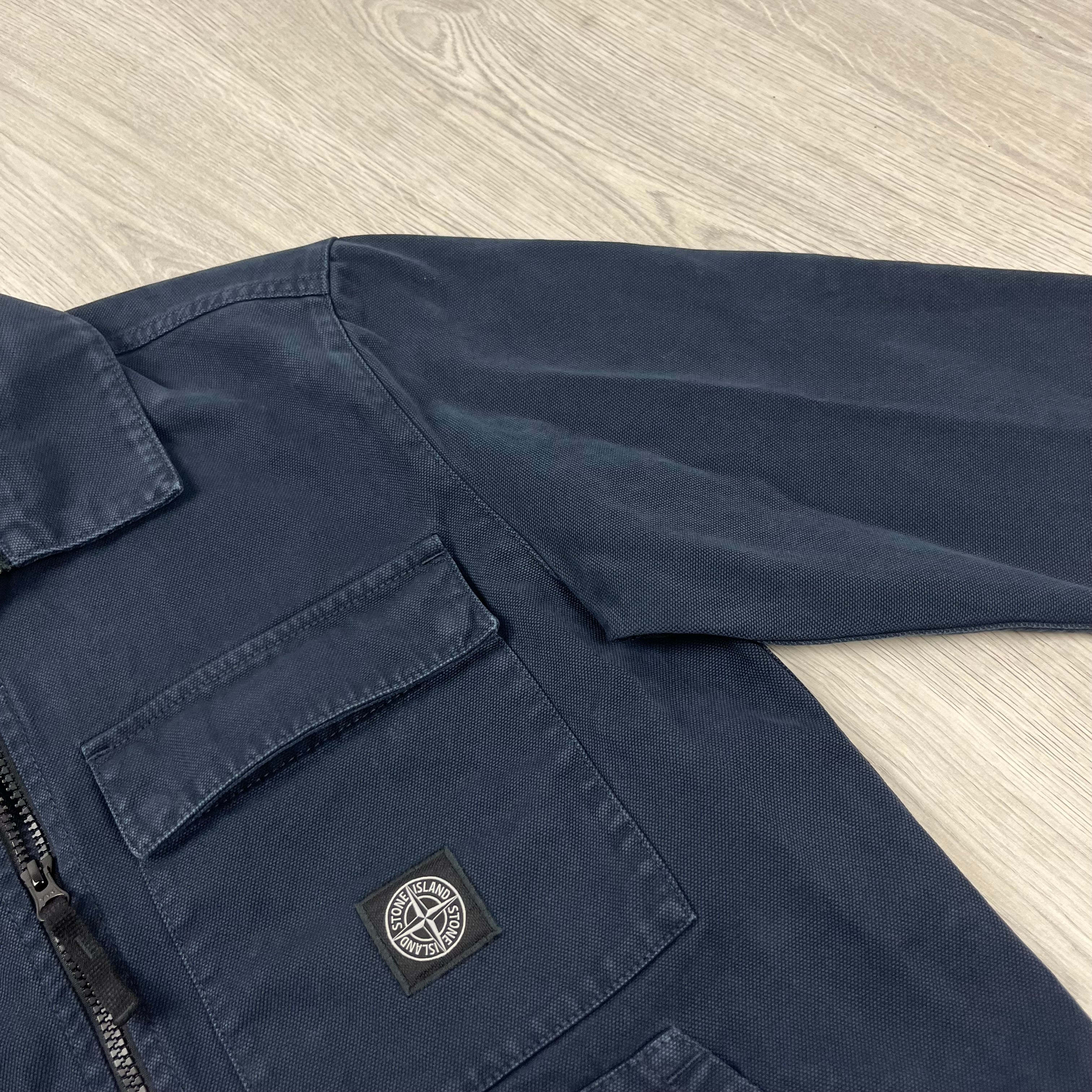 Stone Island Patch Overshirt - Navy