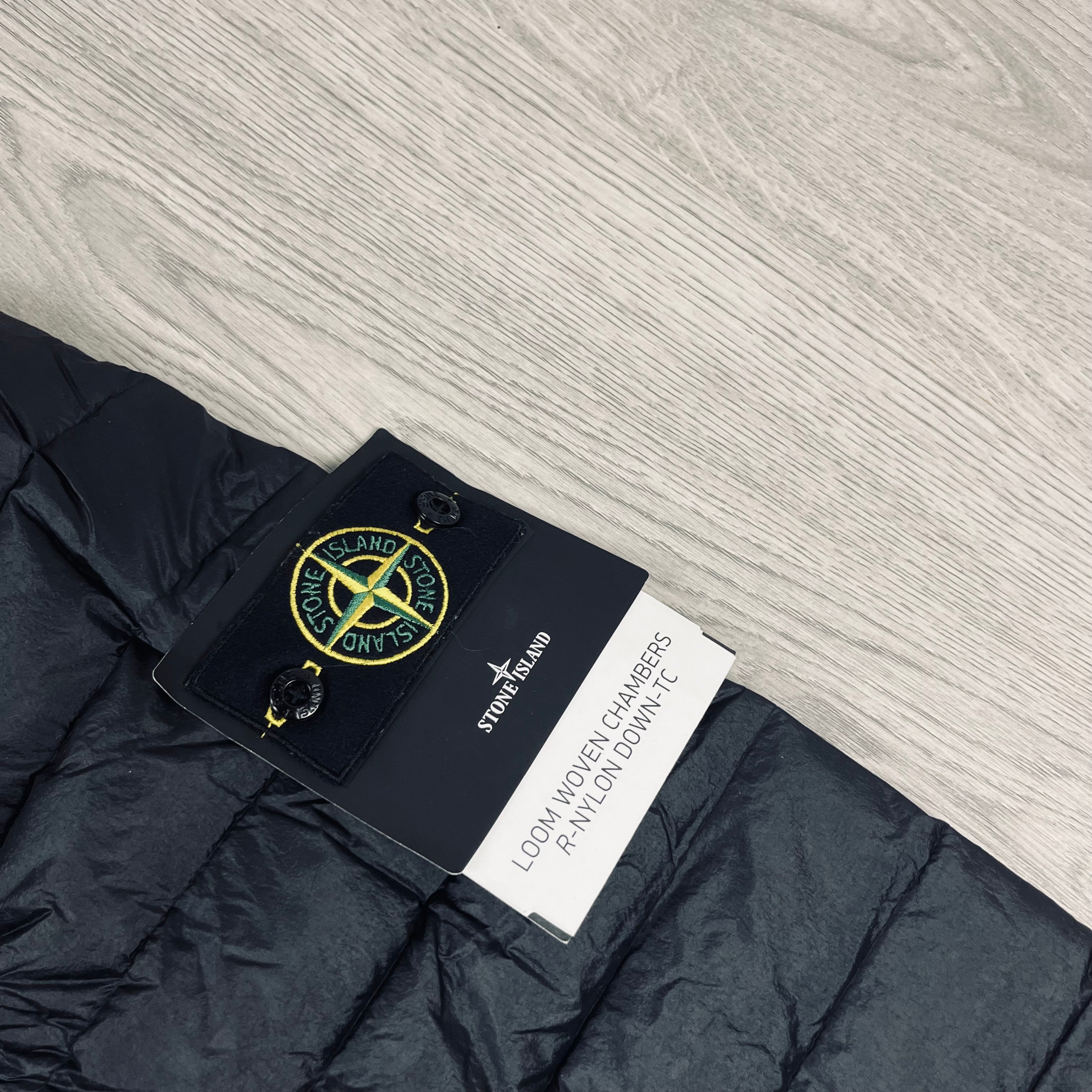 Stone Island Woven Down Jacket - Black