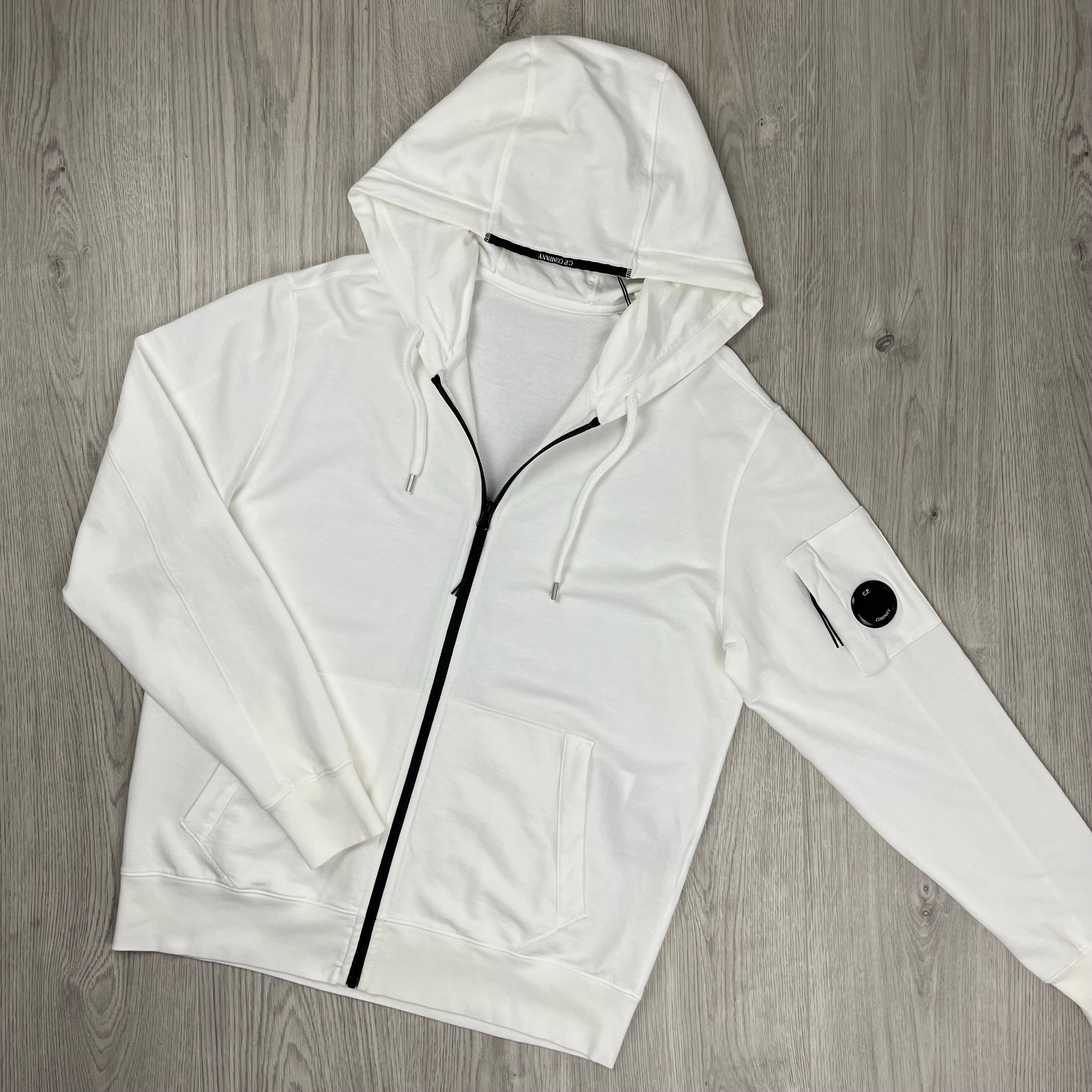 CP Company Zip Hoodie - White