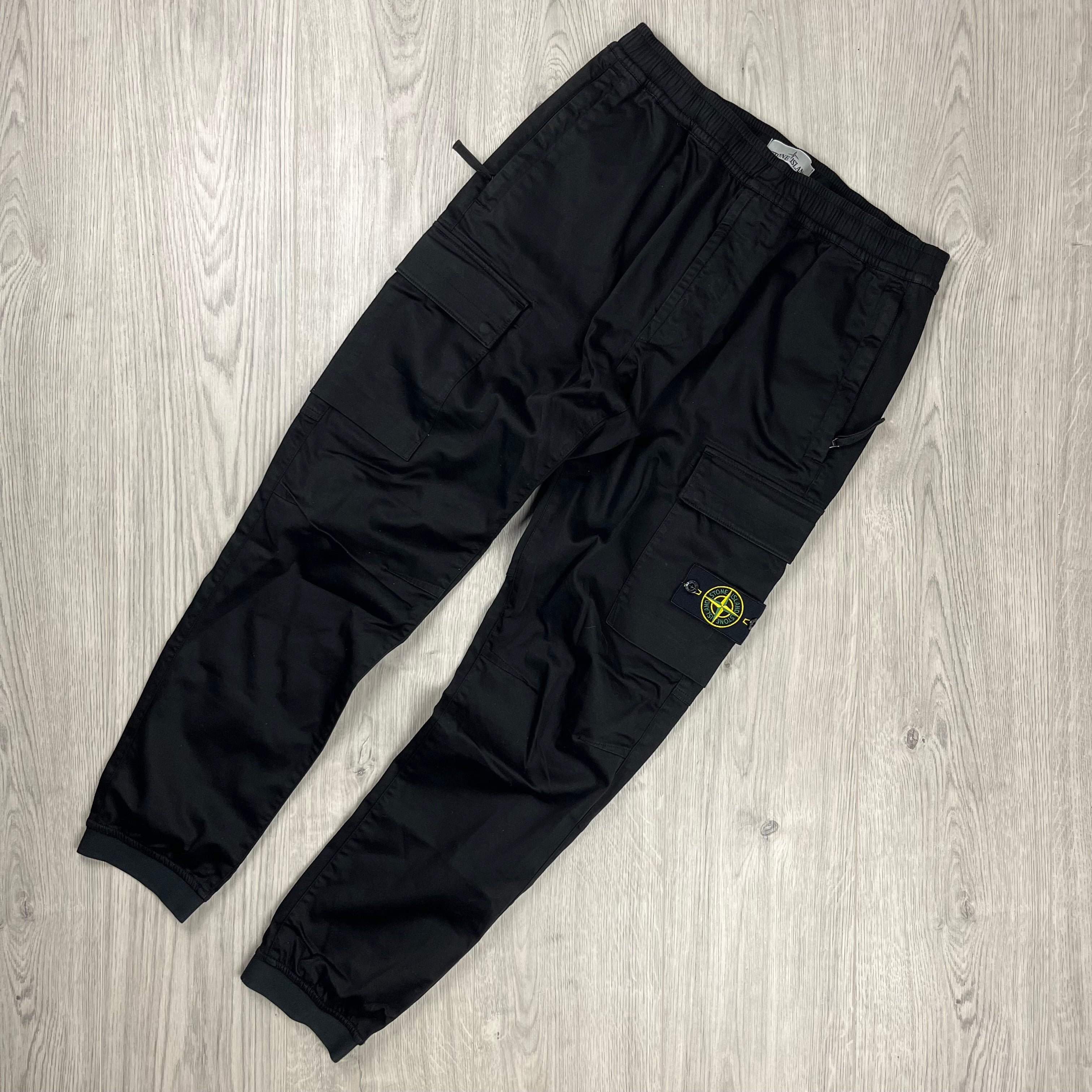 Stone Island Cargo Trousers - Black