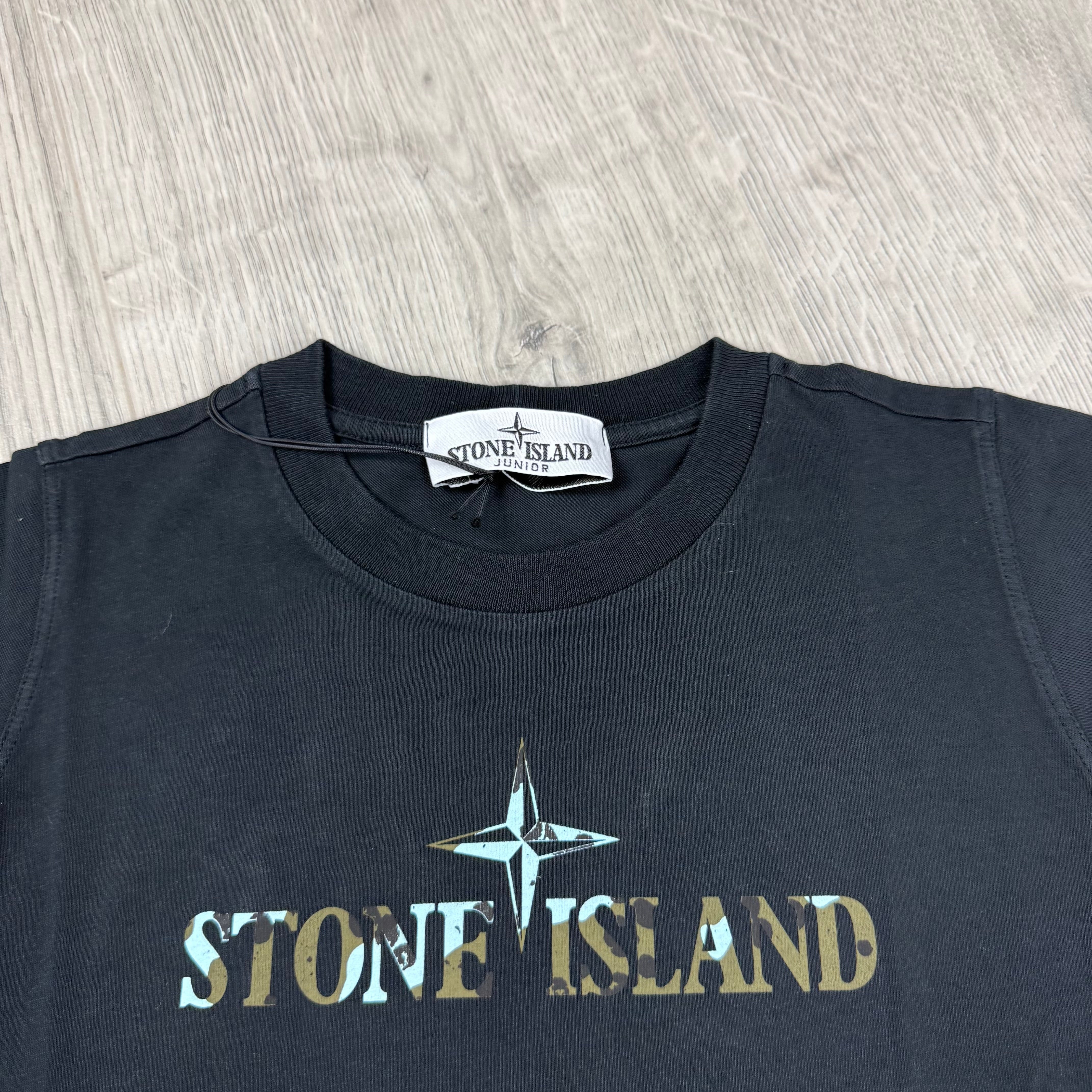 Stone Island Junior Printed T-Shirt - Black