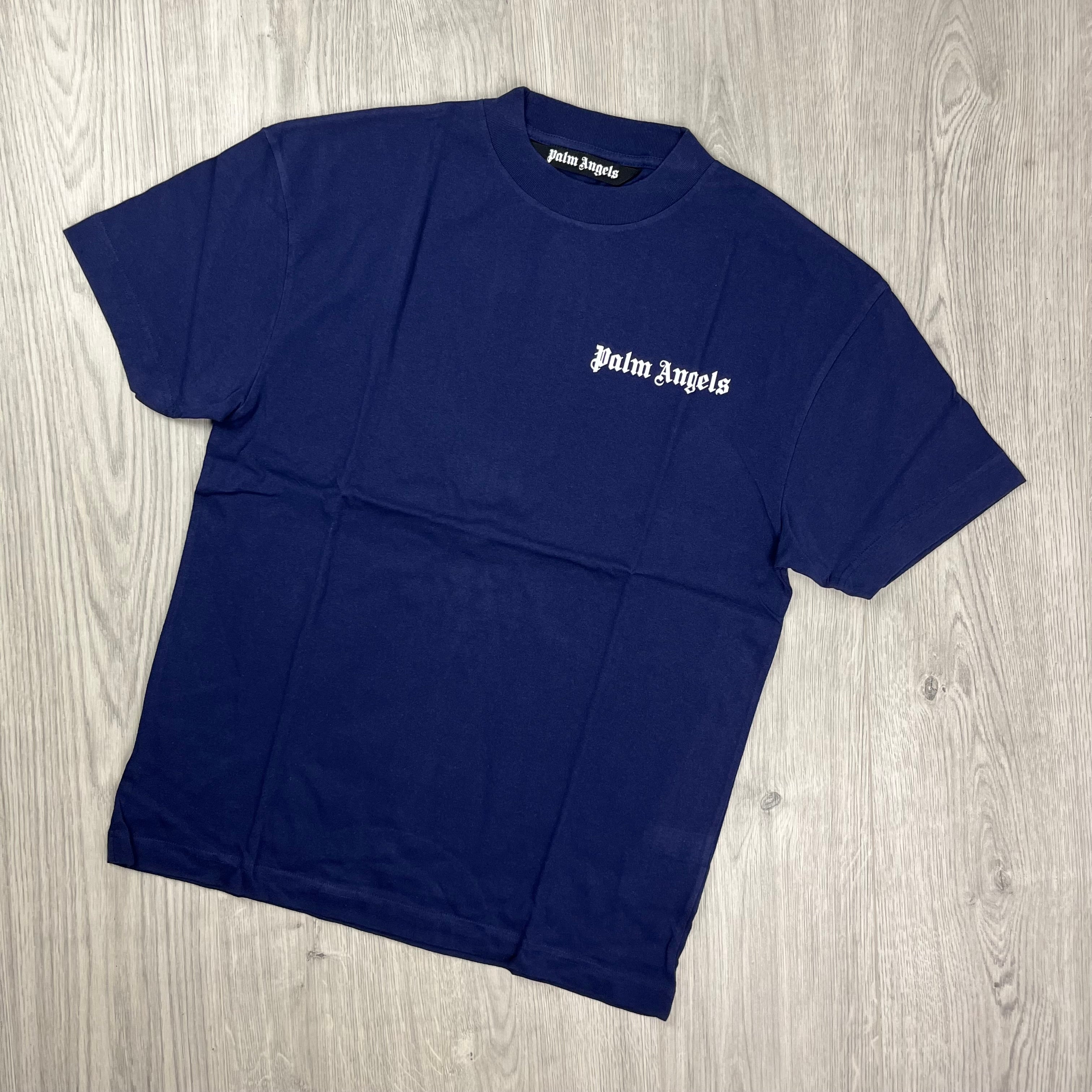 Palm Angels 3-Pack of T-shirts in White, Navy and Black. On sale at Open Attire.