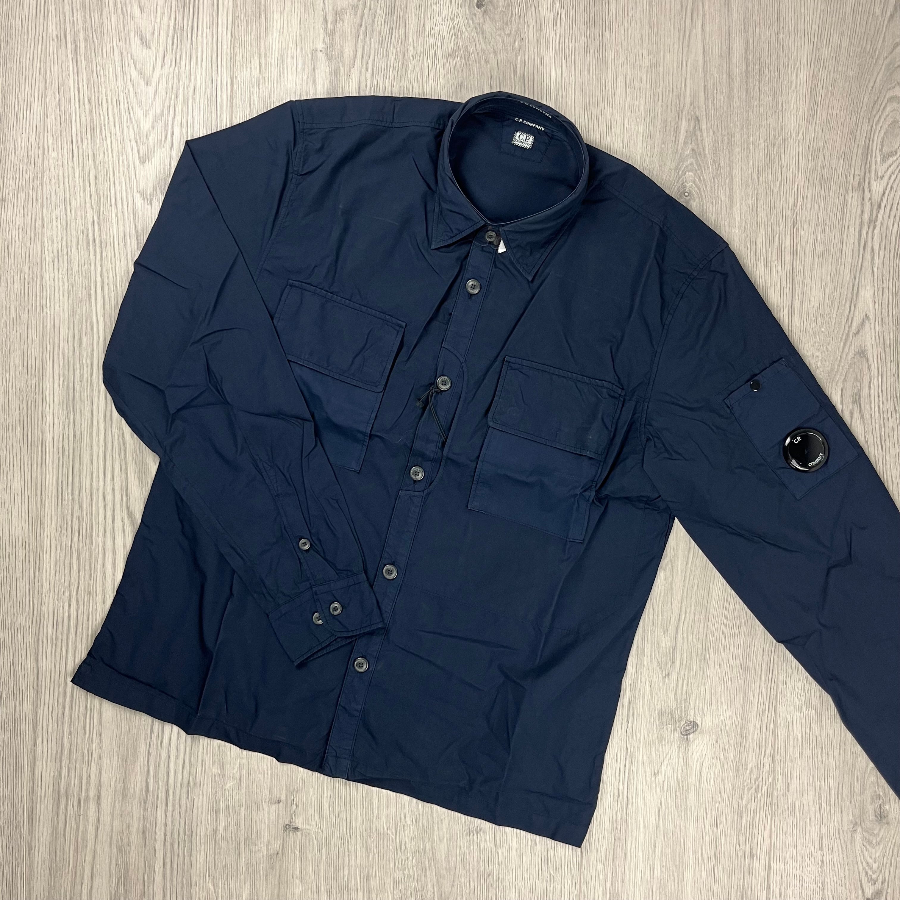 CP Company Poplin Overshirt - Navy