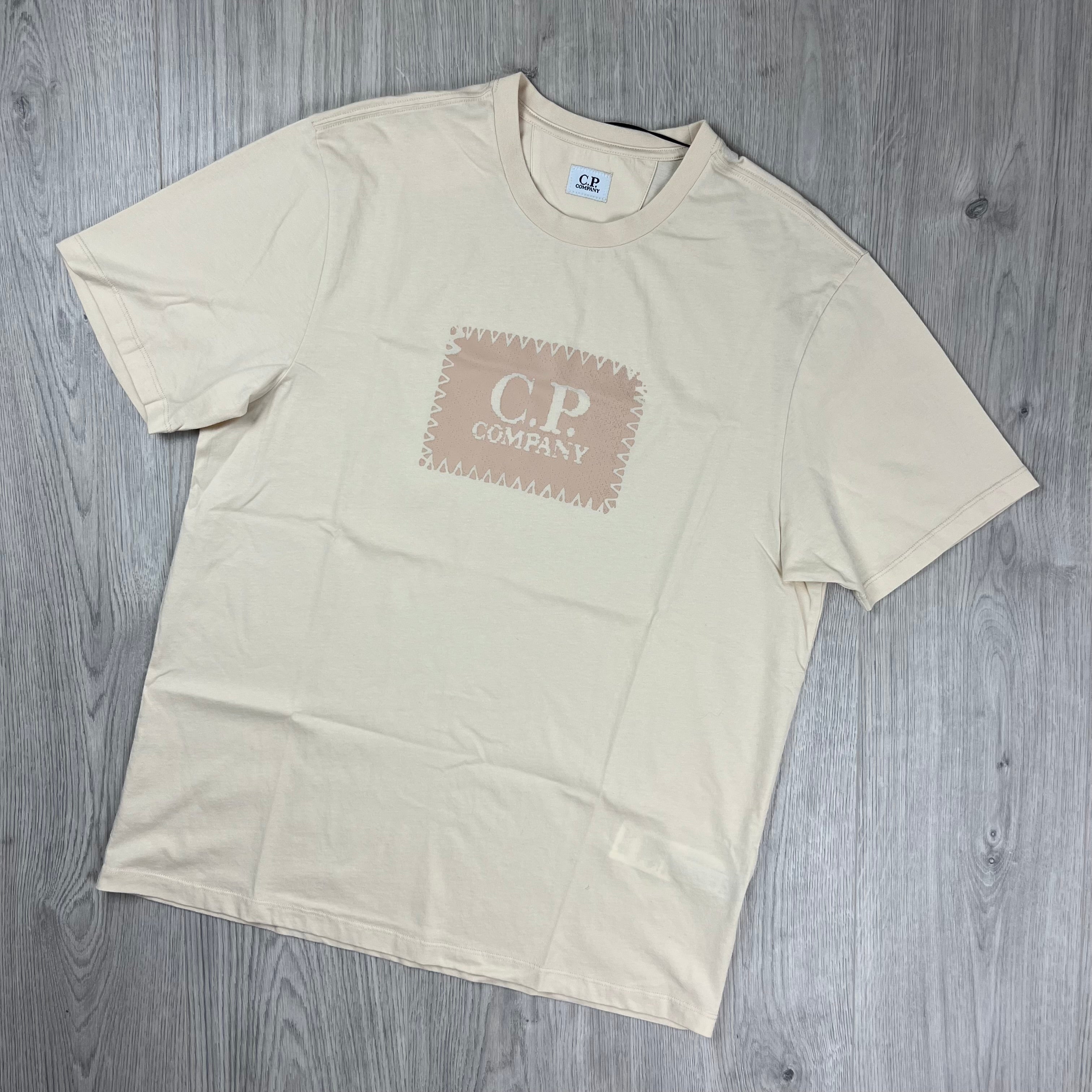 CP Company Stamp T-Shirt - Pistachio Shell