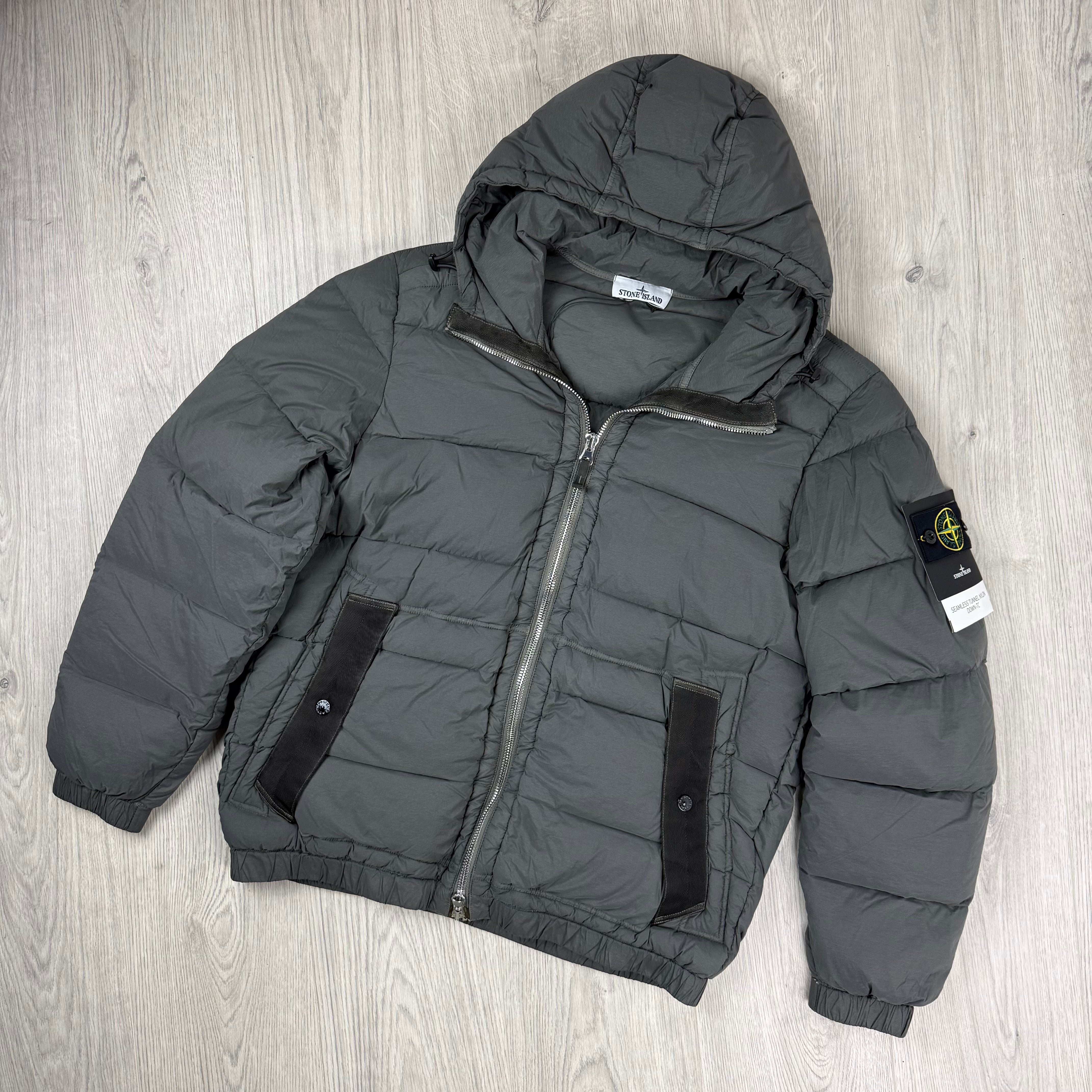 Stone Island Nylon Down Jacket - Lead Grey