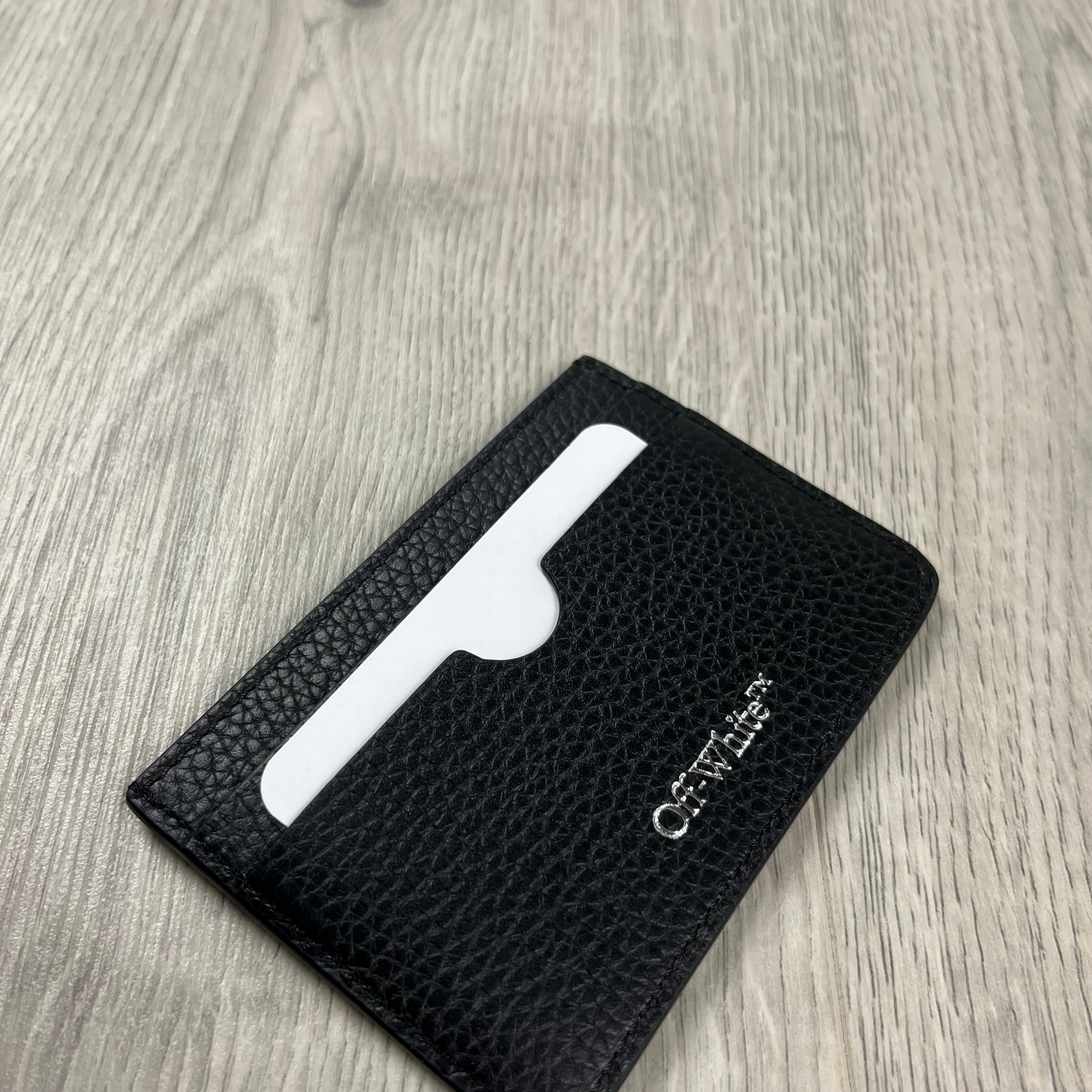 Off-White Leather Cardholder - Black