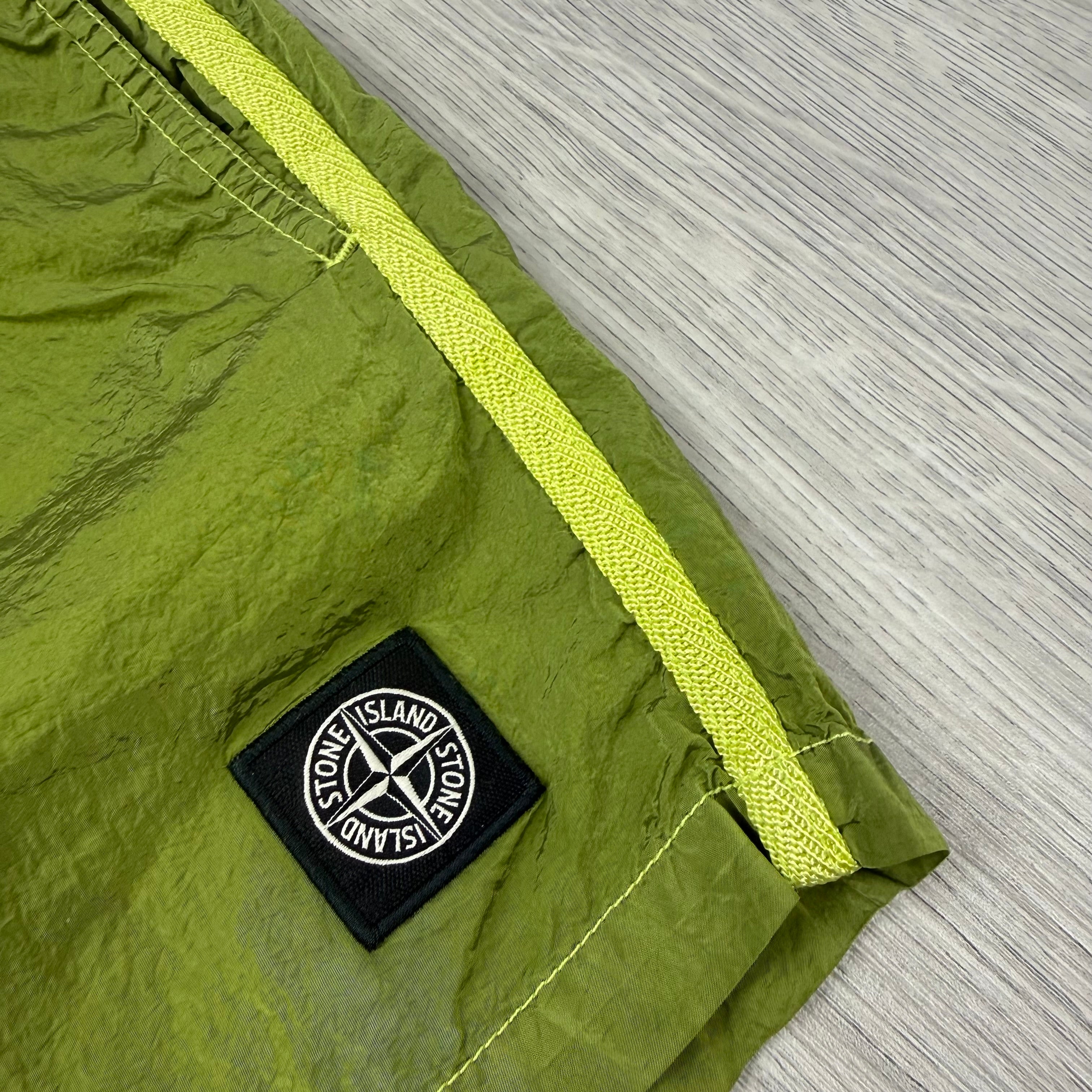 Stone Island Junior Swim Shorts - Lime