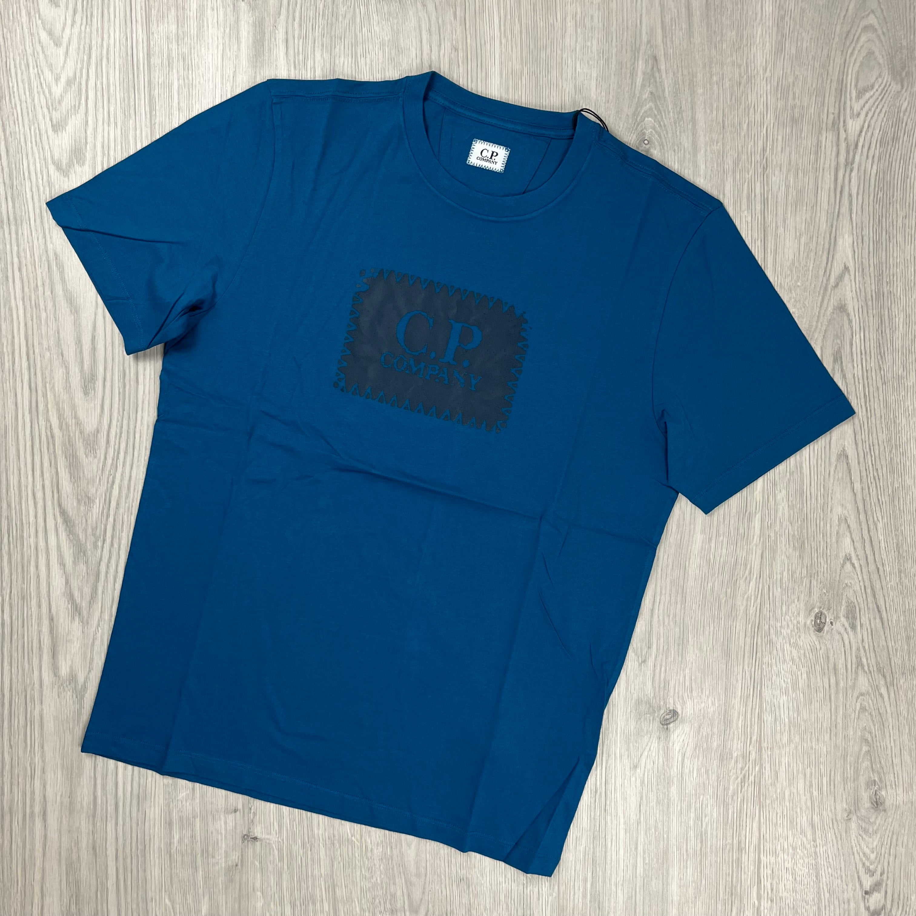 CP Company Stamp T-Shirt - Ink Blue