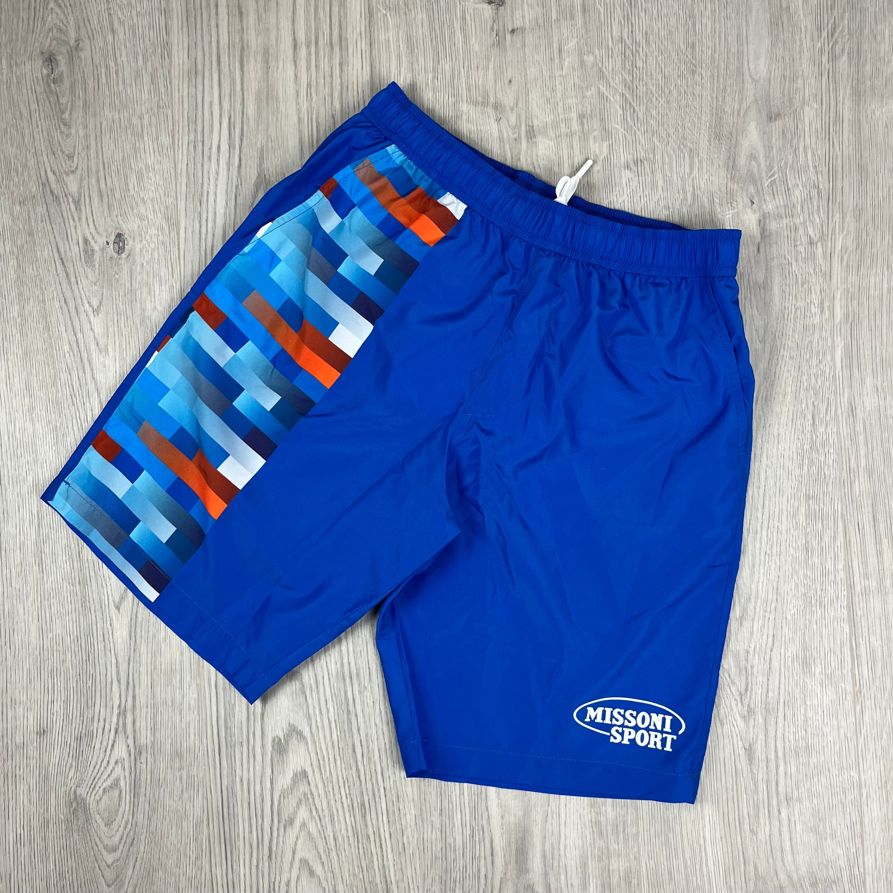 Missoni Sport Swim Shorts in Blue. On sale at Open Attire.