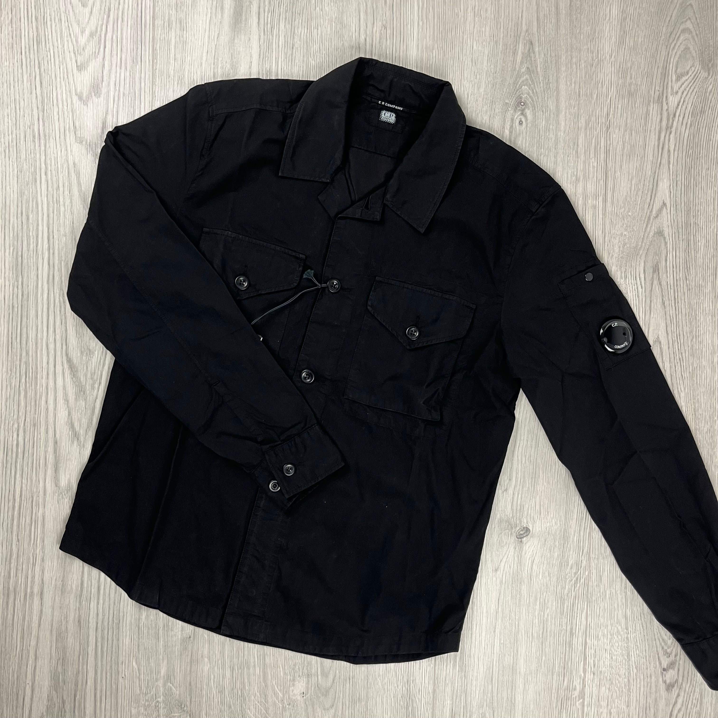 CP Company Button Overshirt - Black