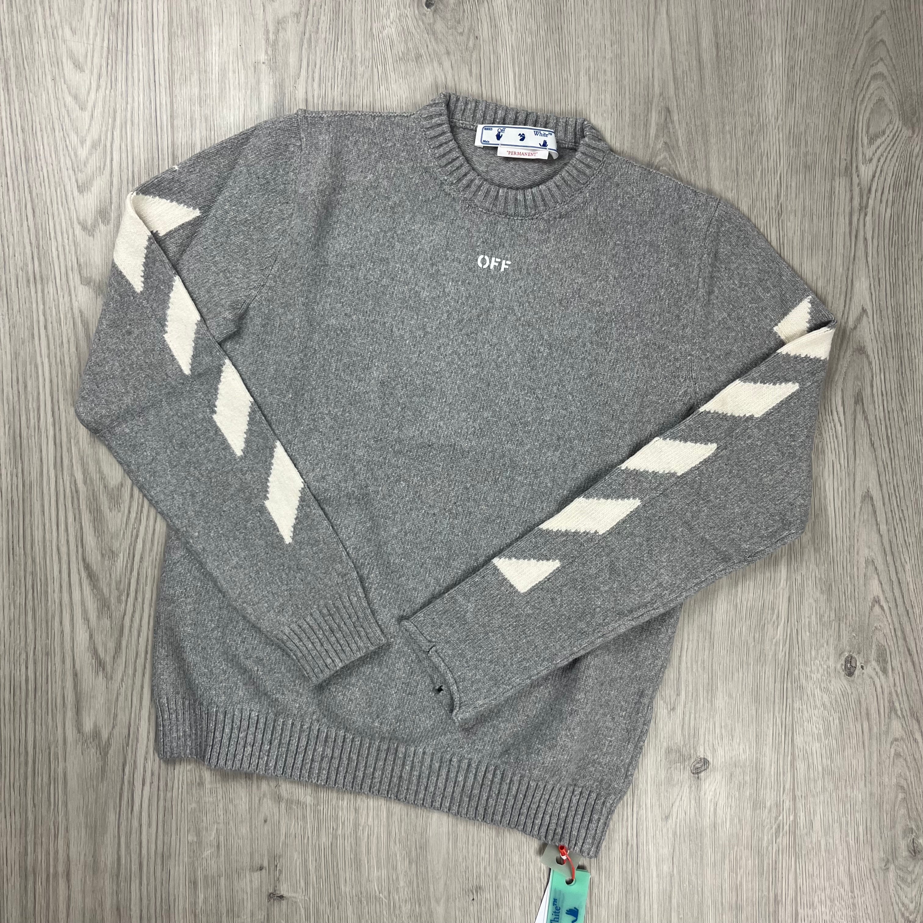 Off-White Knit Sweatshirt - Grey