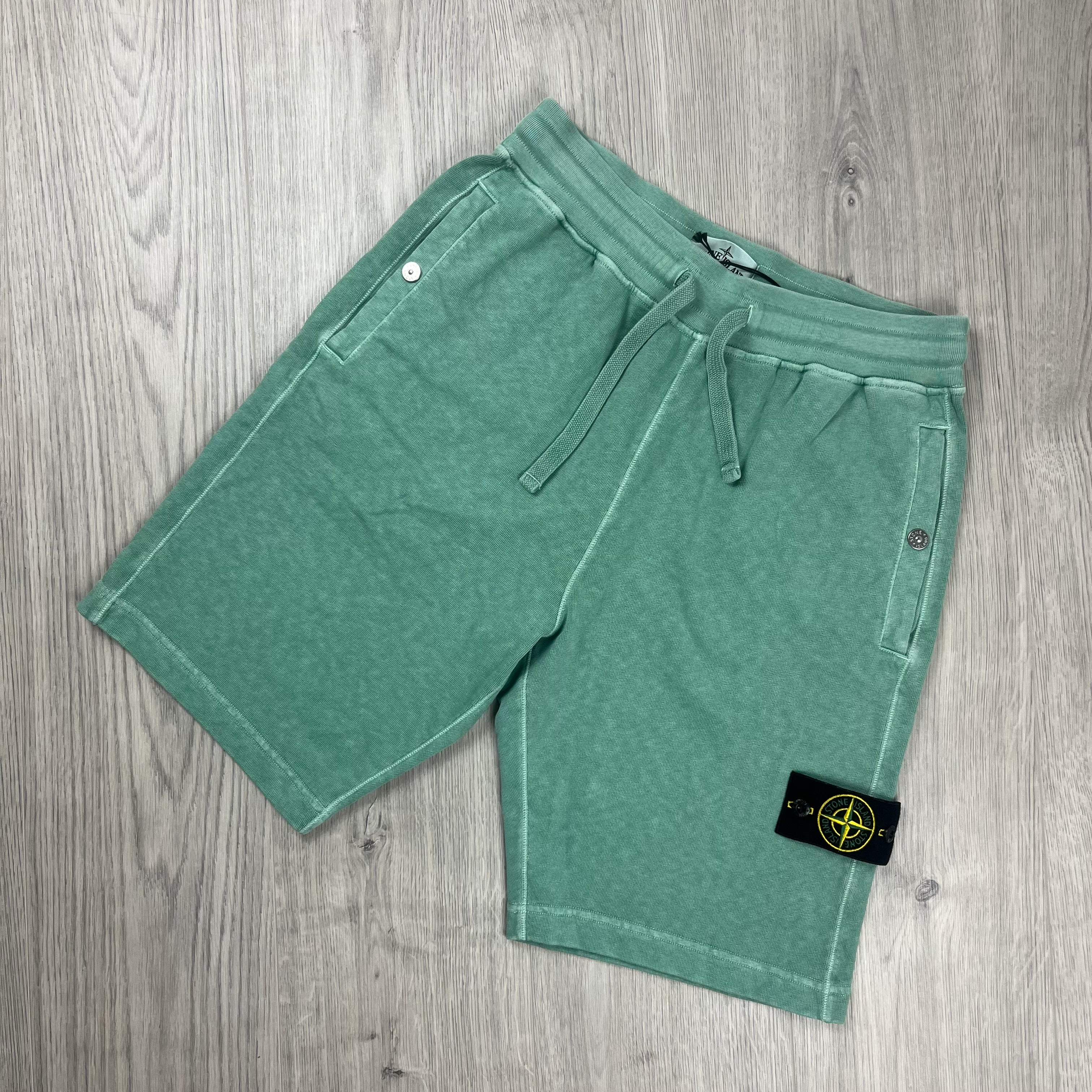 Stone Island Jersey Shorts - Green