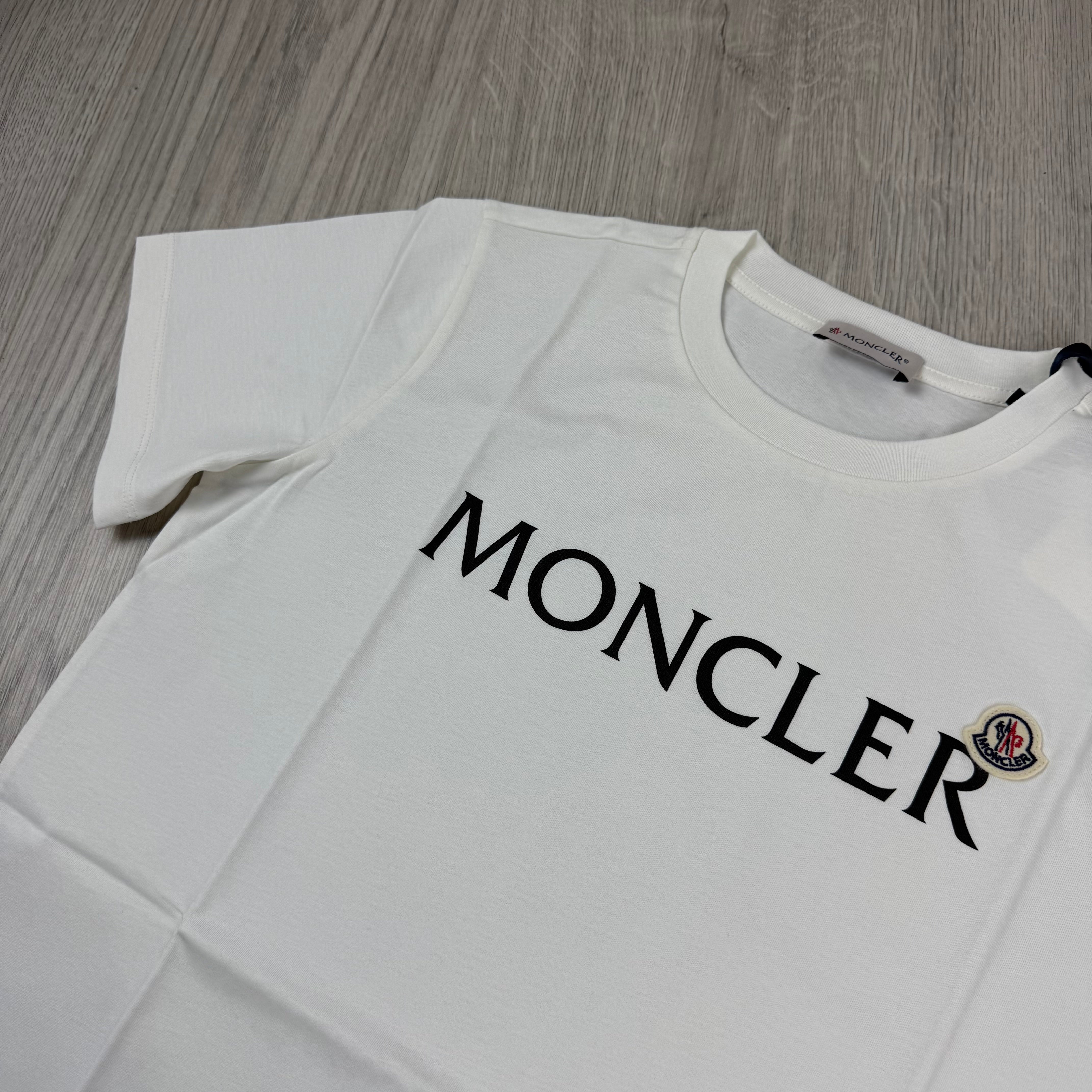 Moncler Junior Printed T-Shirt - White