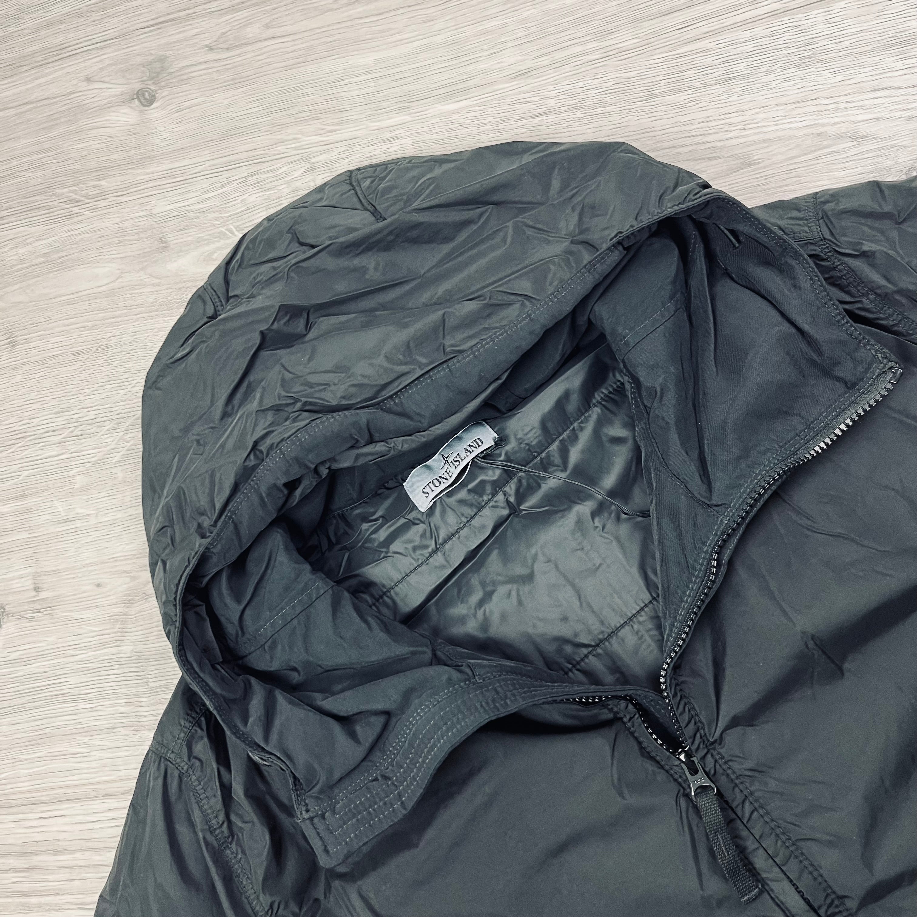 Stone Island Crinkle Reps R-NY Primaloft Jacket in Black. On sale at Open Attire. 