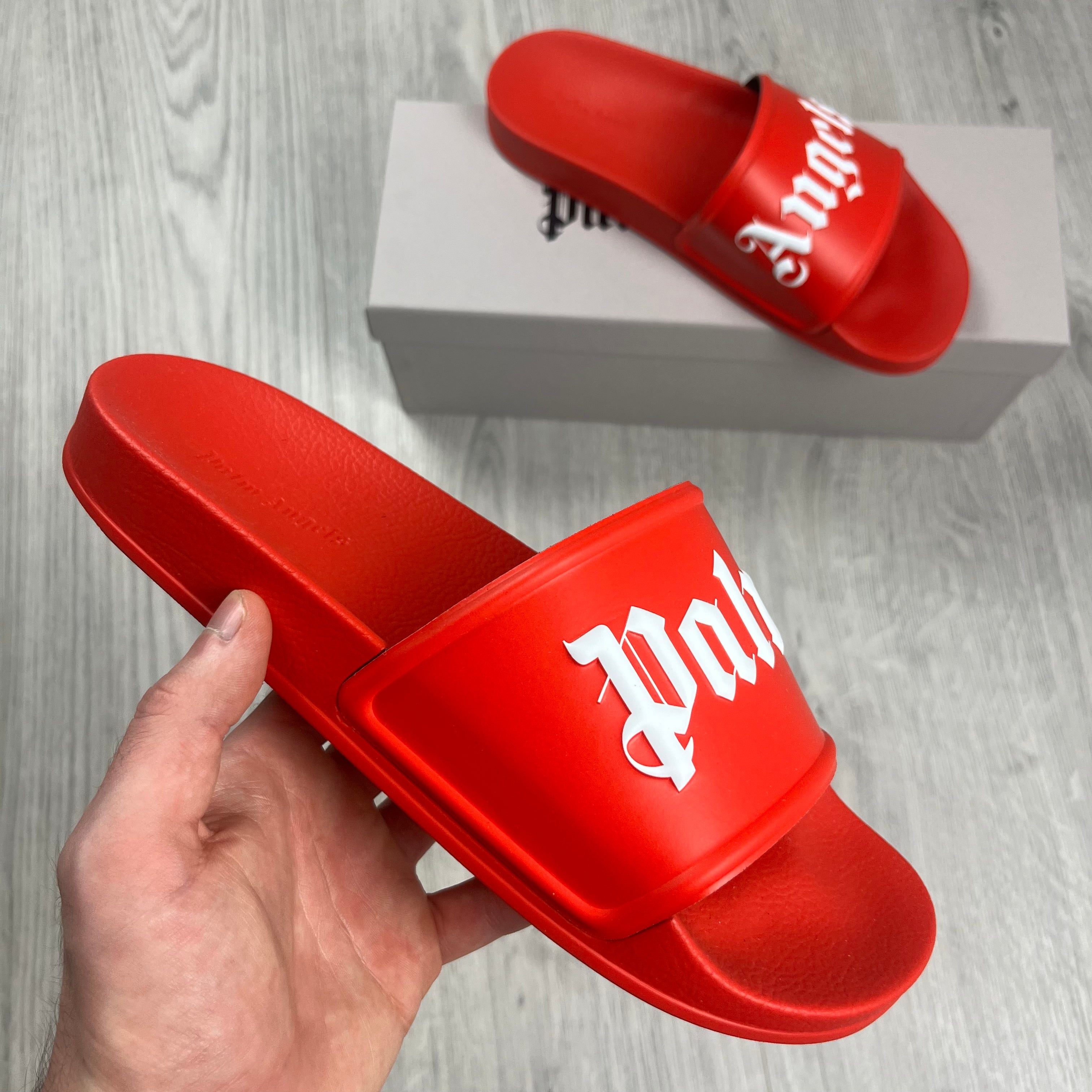 Palm Angels Rubber Slides - Red