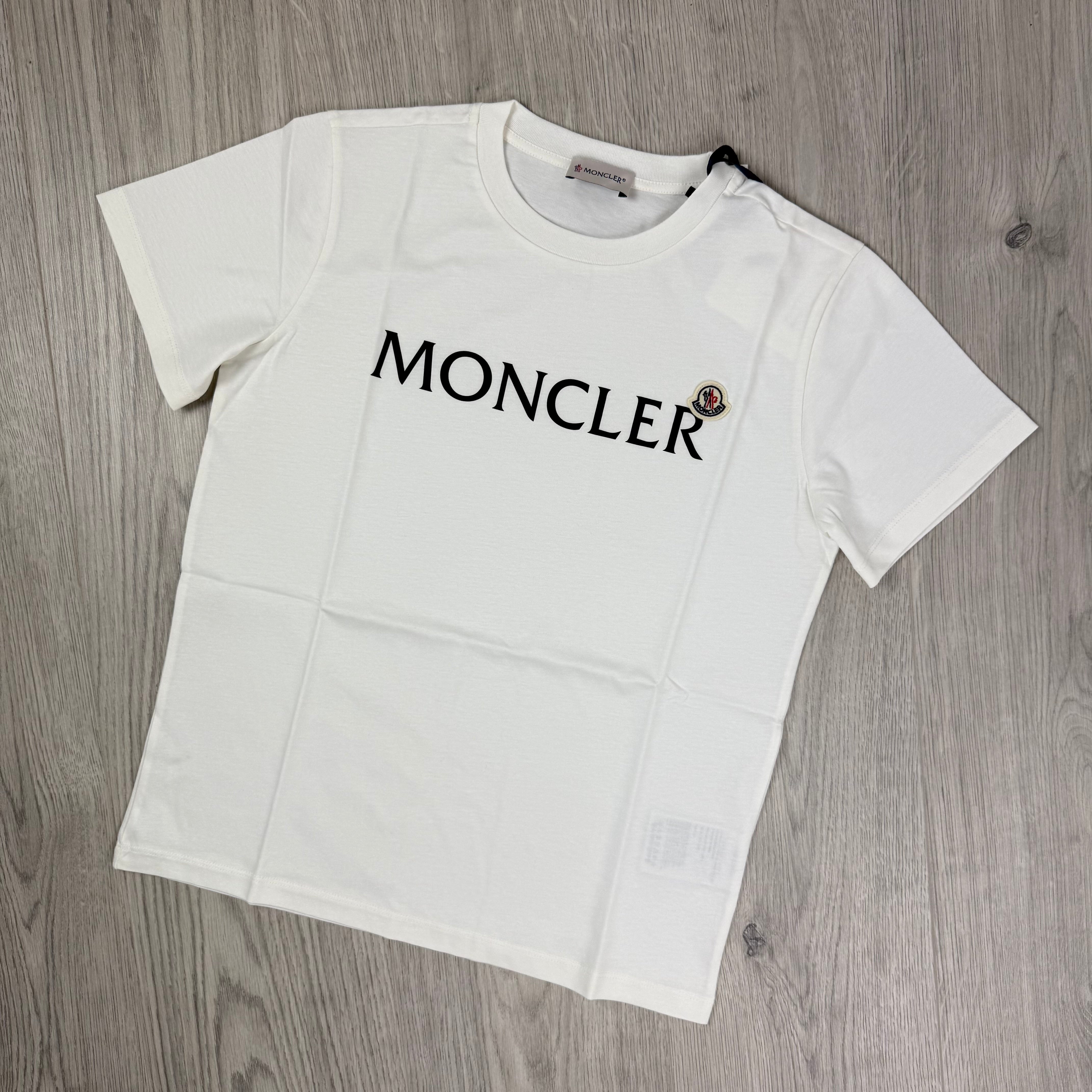 Moncler Junior Printed T-Shirt - White