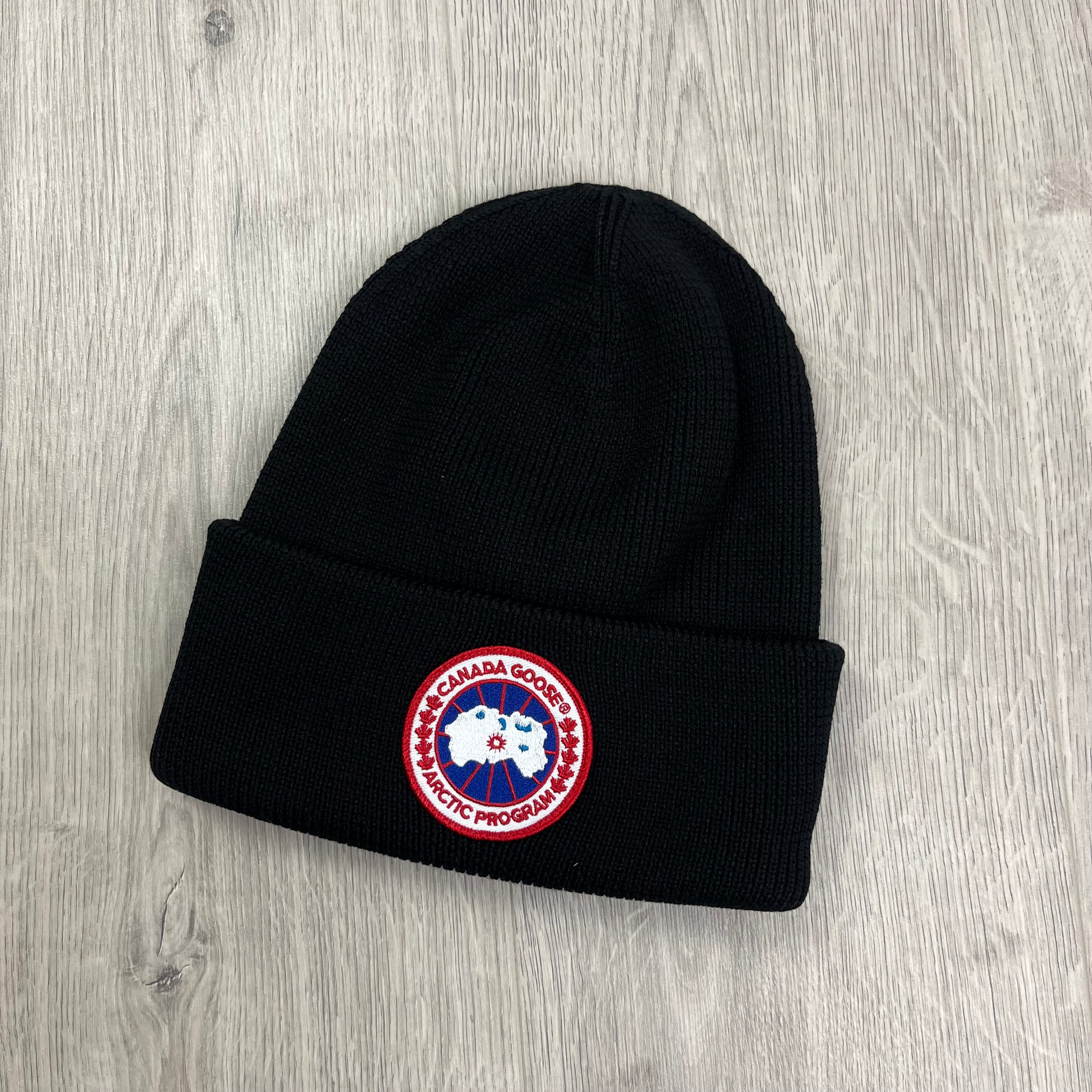 Canada Goose Arctic Toque Beanie in Black. On sale at Open Attire.