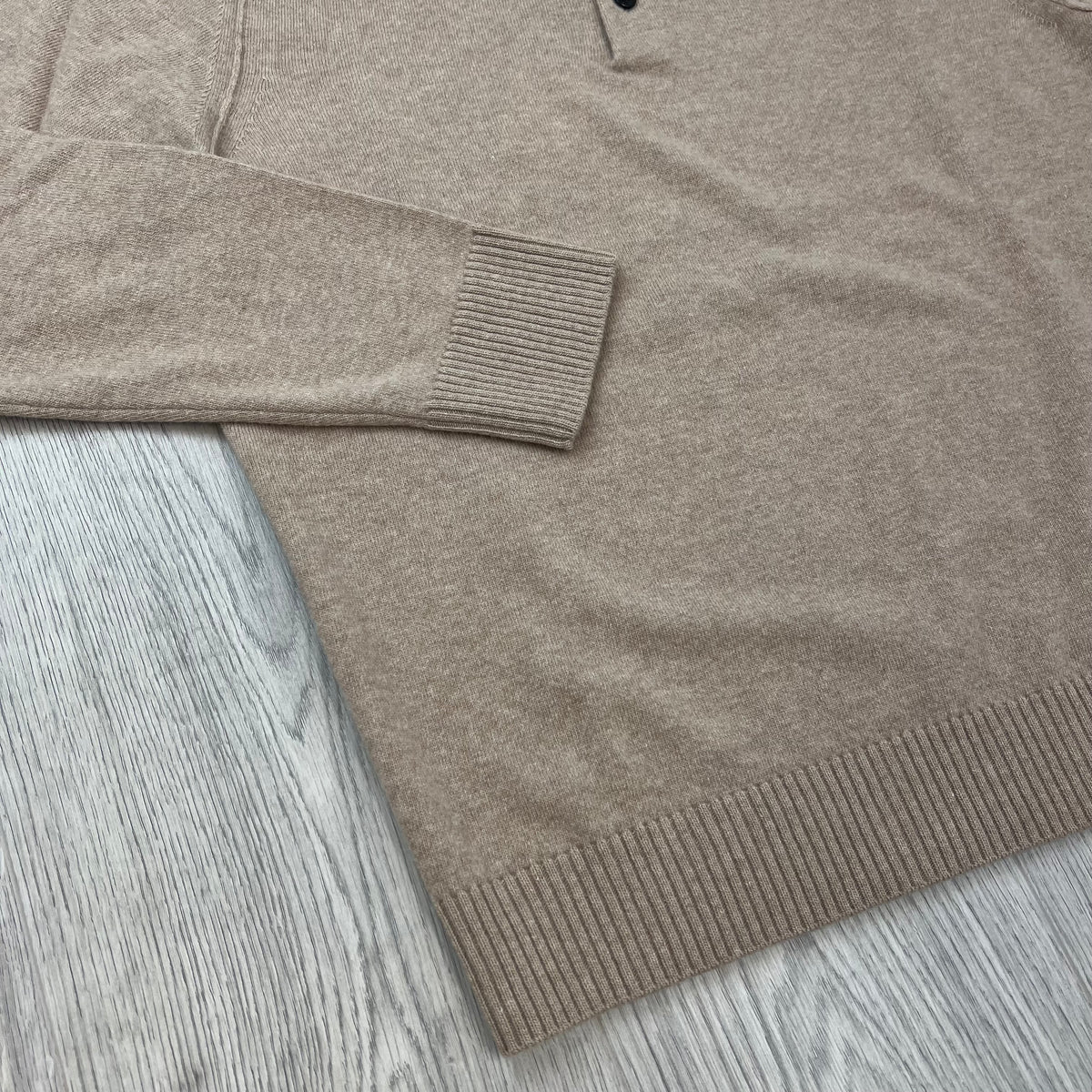 Stone Island Knit Polo Shirt - Biscuit Melange