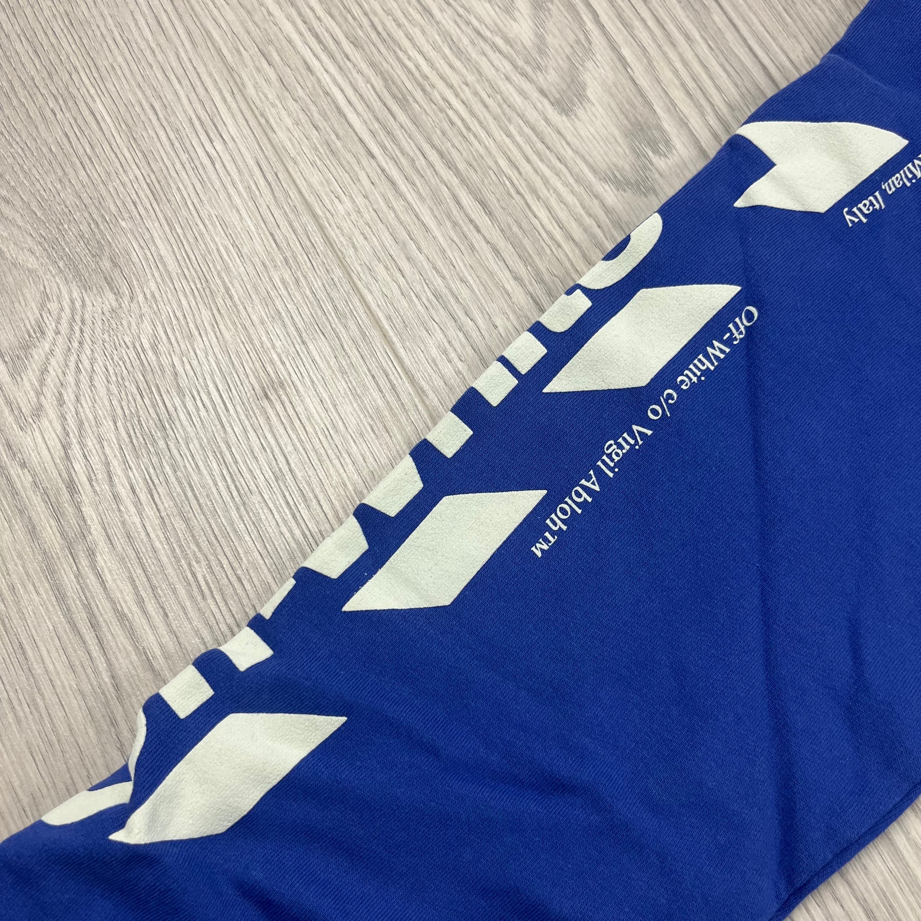 Off-White Split Logo Hoodie - Blue