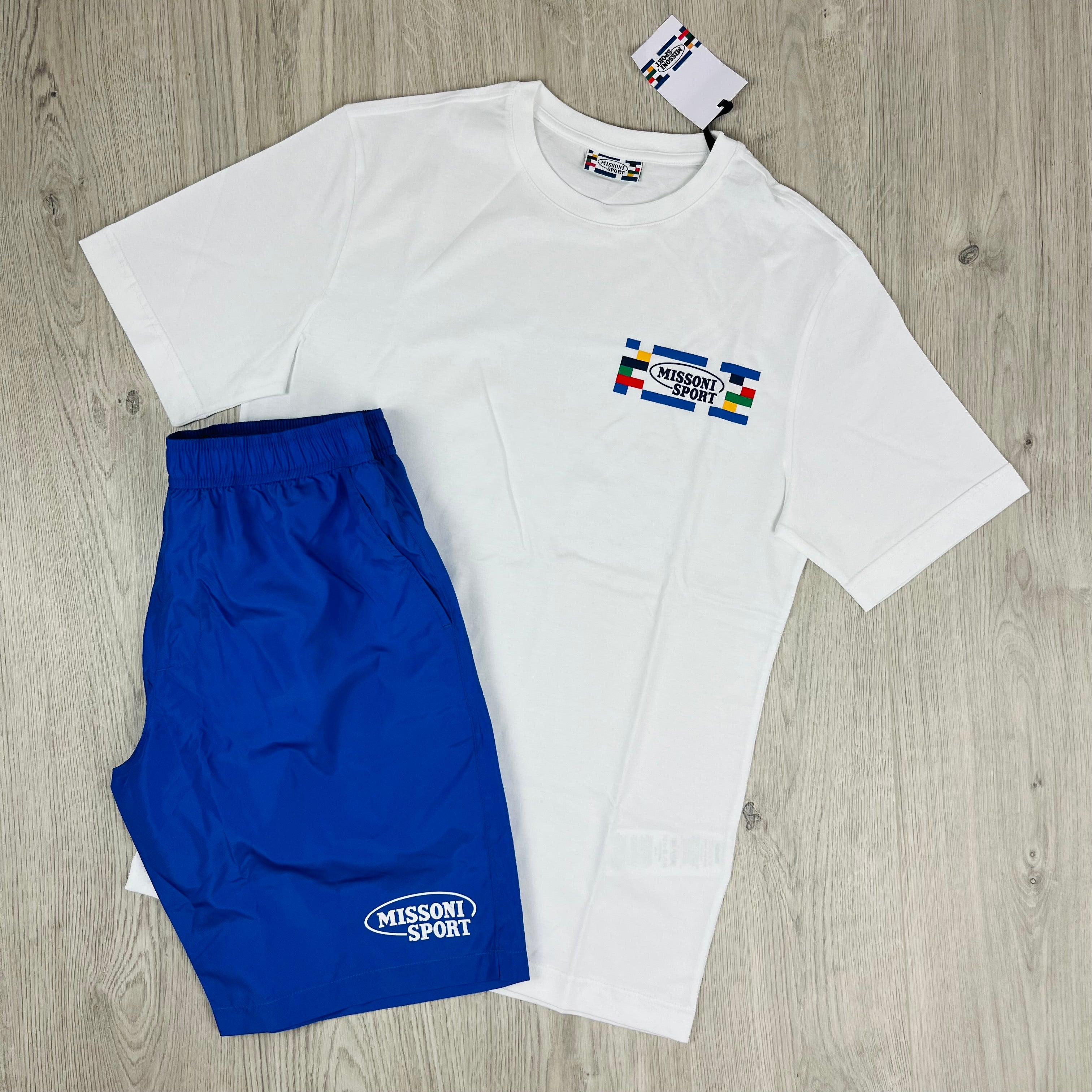 Missoni Sport Holiday Set in White/Blue. On sale at Open Attire.
