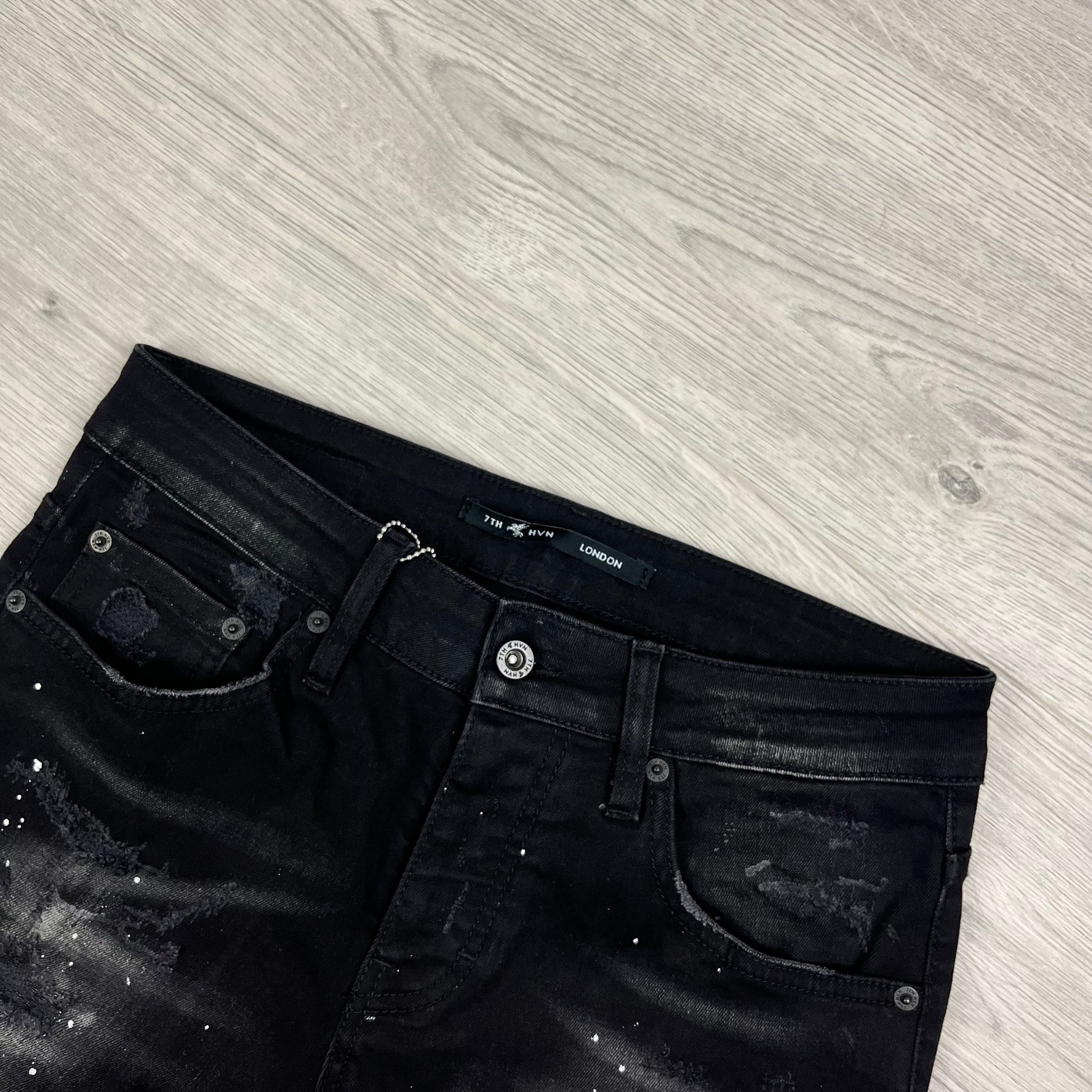 7TH HVN Slim Jeans - Black