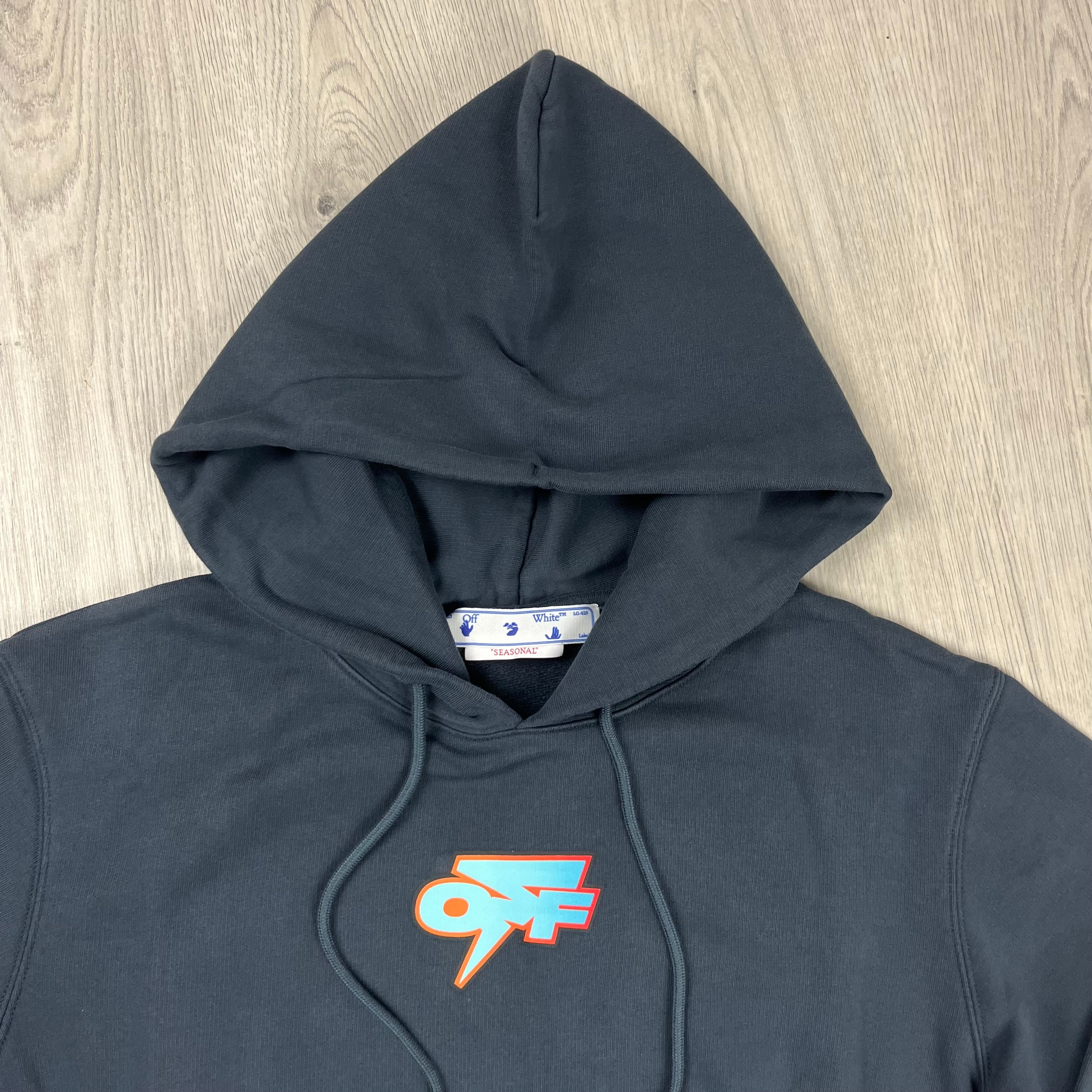 Off-White Thunder Hoodie - Navy