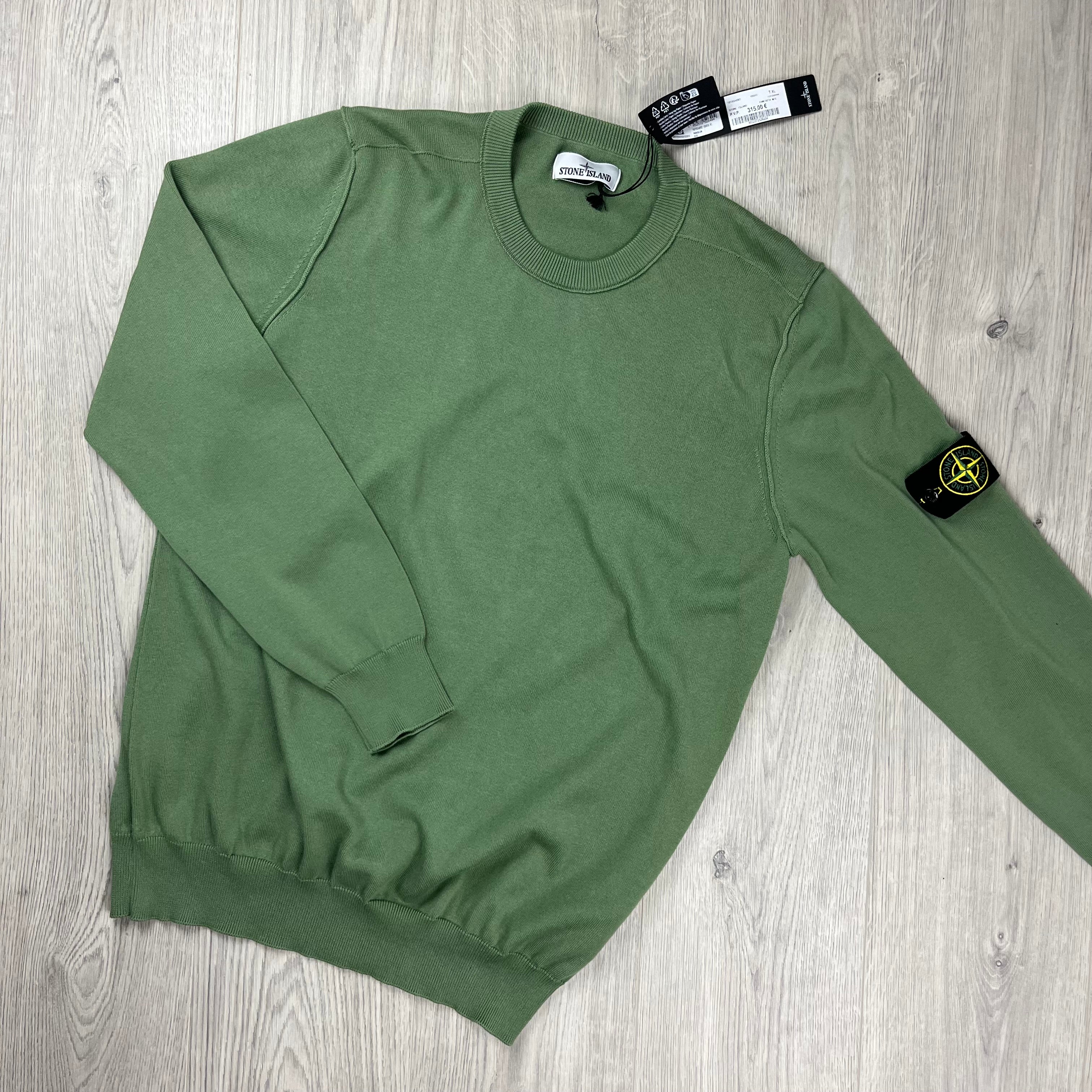 Stone Island Knit Sweatshirt - Sage Green