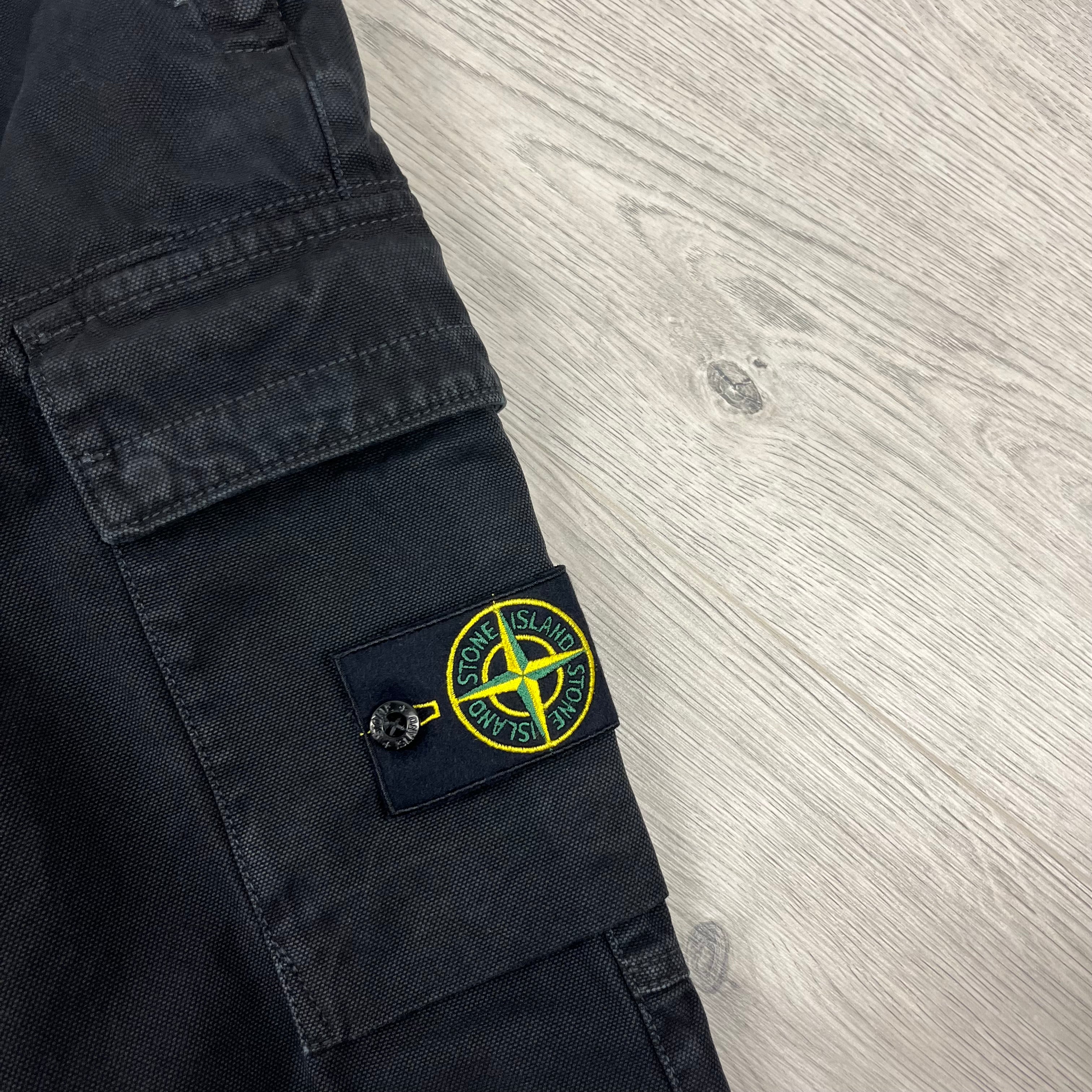 Stone Island Cargo Trousers - Black