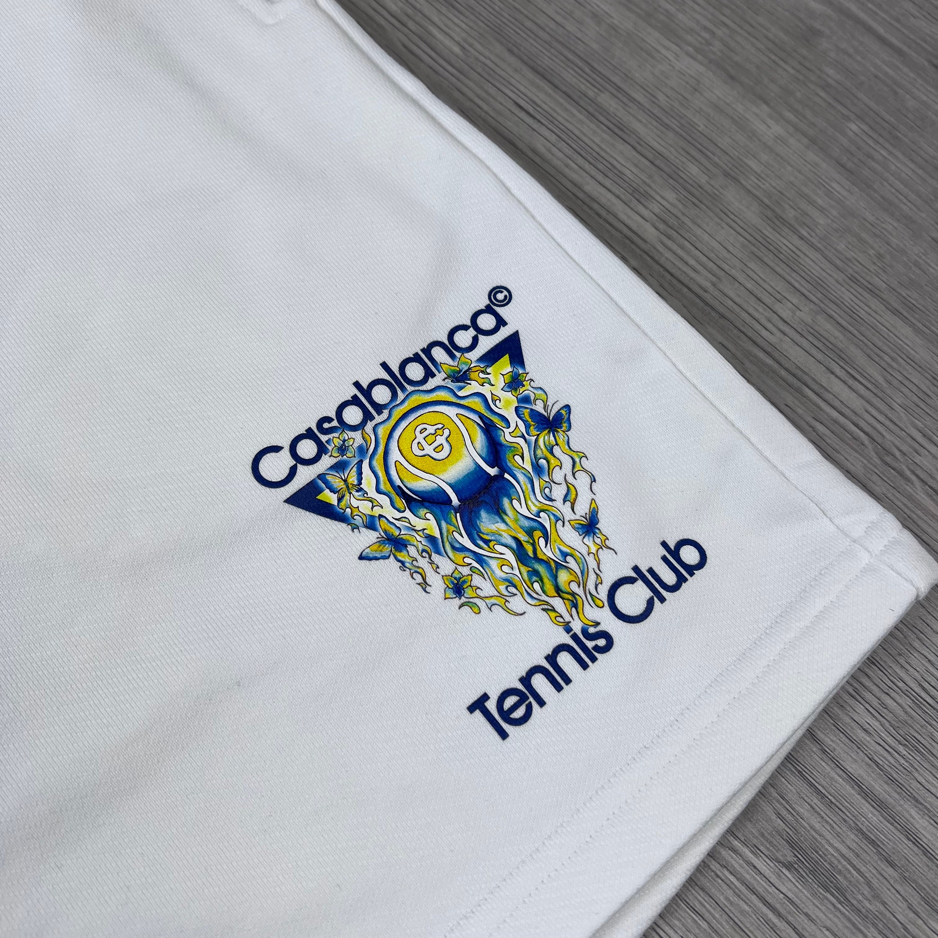 Casablanca 'Tennis Club' Jersey Shorts - White