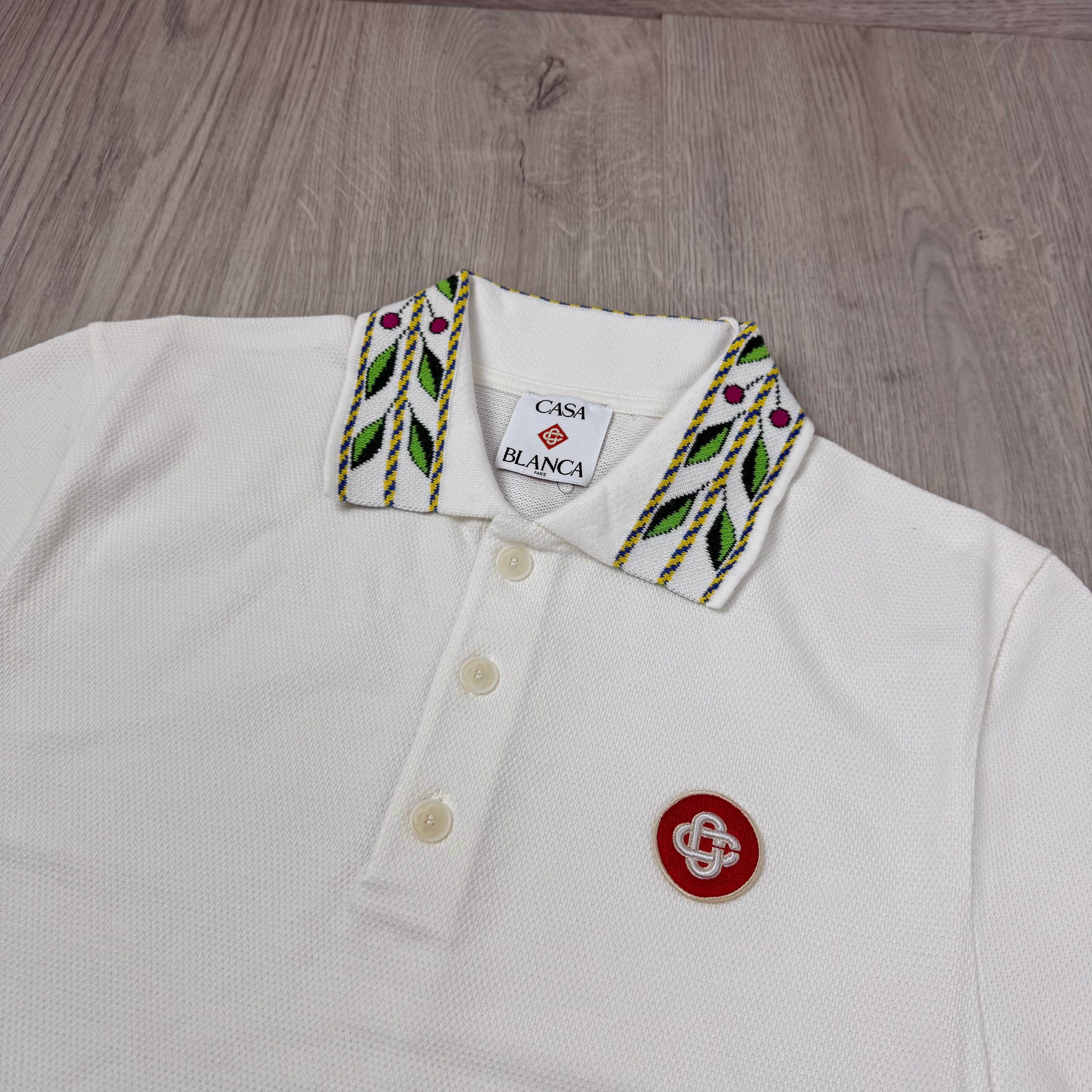Casablanca Laurel Polo Shirt - White